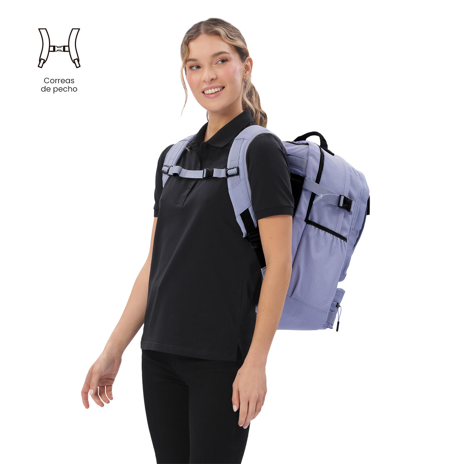 Totto Mochila ejecutiva Spa XL Morado/Negro Poliamida 31 x 46 x 20 cm 5/5