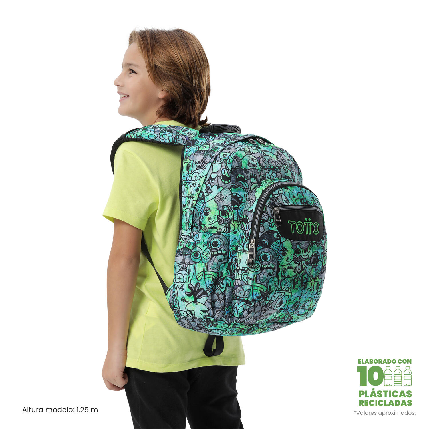 Totto Mochila escolar Acuareles Crew Poliéster 33 x 44 x 14 cm 2/5