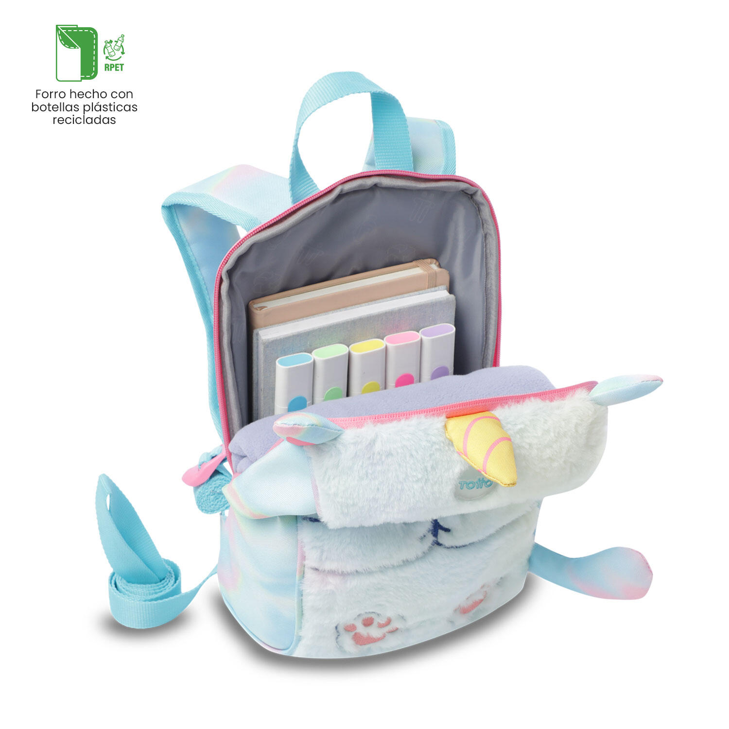 Totto Mochila infantil Kido Unicorn Colors Poliéster 23 x 34 x 12 cm 5/5