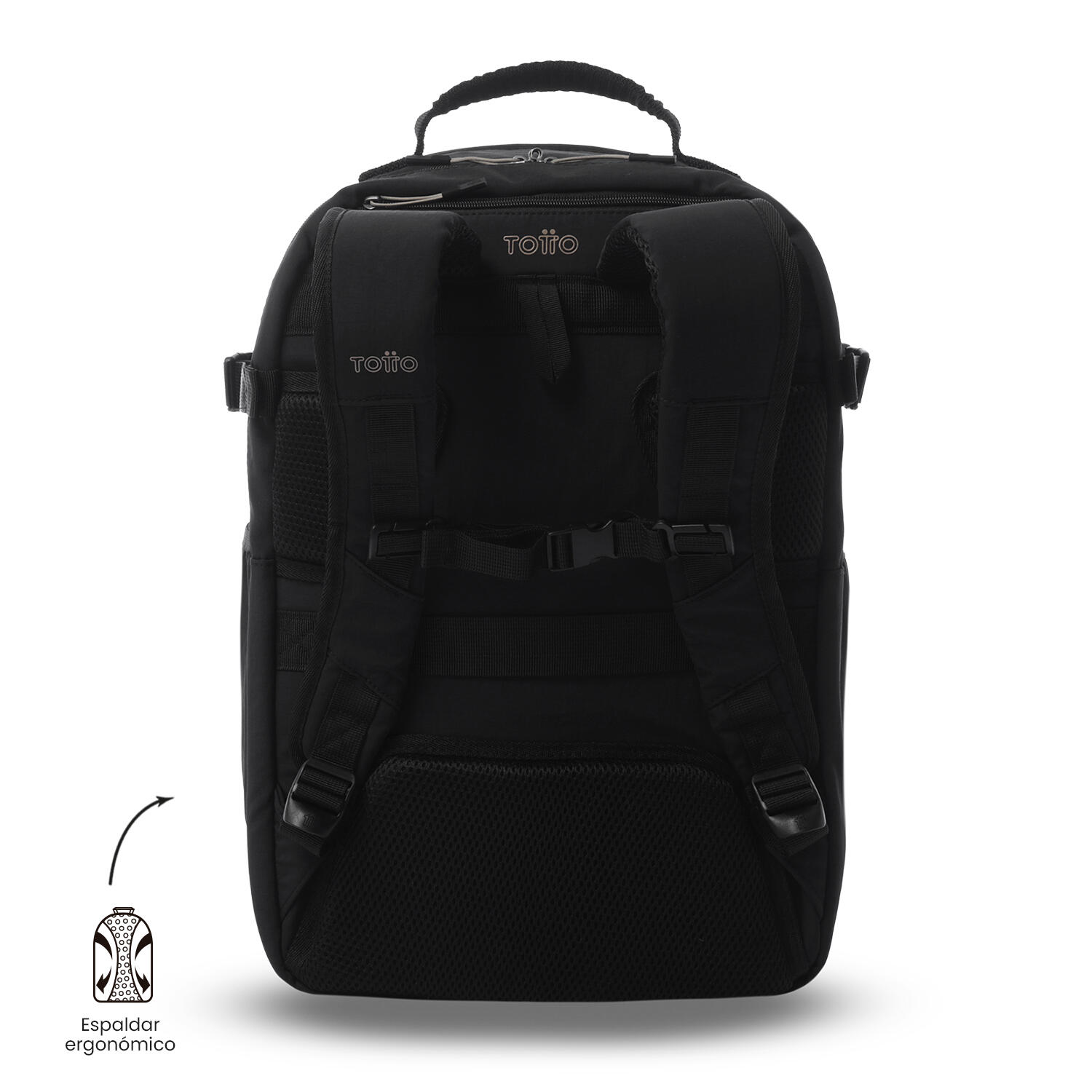 Totto Mochila ejecutiva Spa XL Negro/Dune Poliamida 31 x 46 x 20 cm 4/5