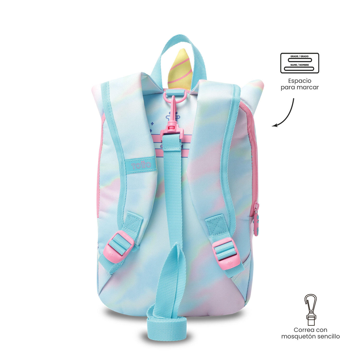 Totto Mochila infantil Kido Unicorn Colors Poliéster 23 x 34 x 12 cm 4/5