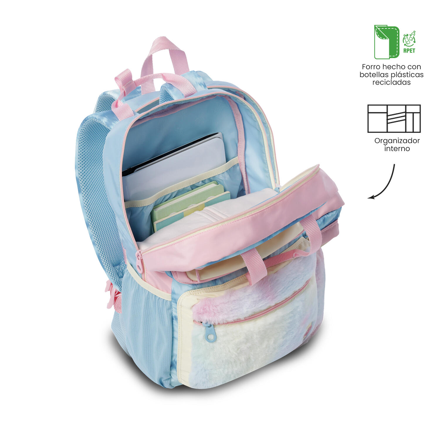 Totto Mochila infantil Bloum M Bloum Blue Poliéster 27 x 37.5 x 11 cm 5/5
