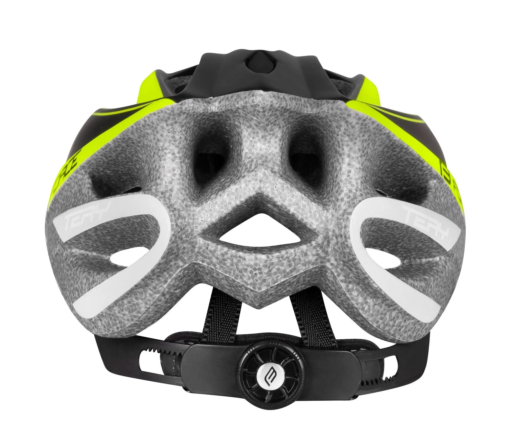 Capacete Force Terry Preto/Amarelo Fluorescente 4/5