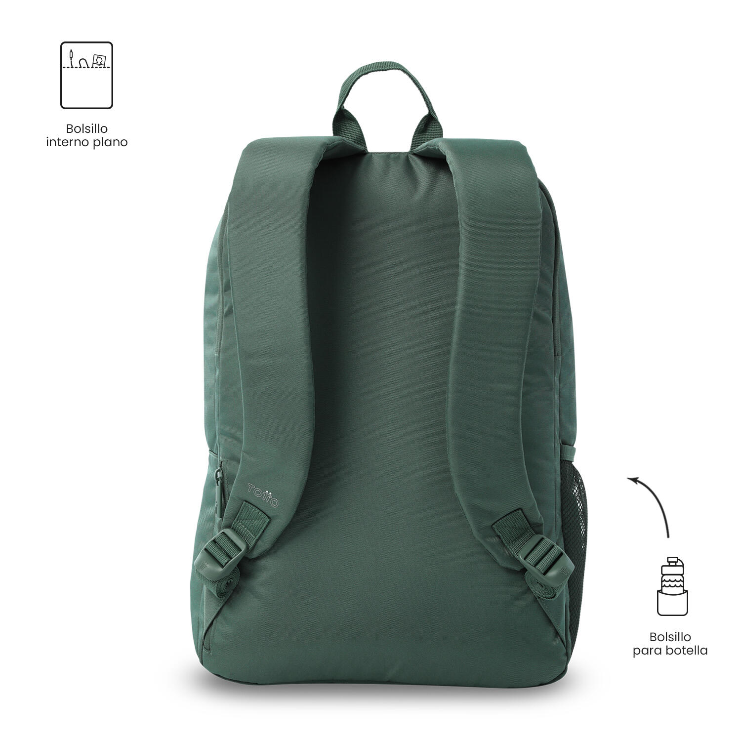 Totto Mochila urbana Cloud Dark Forest Poliéster 31 x 46 x 15 cm 4/5