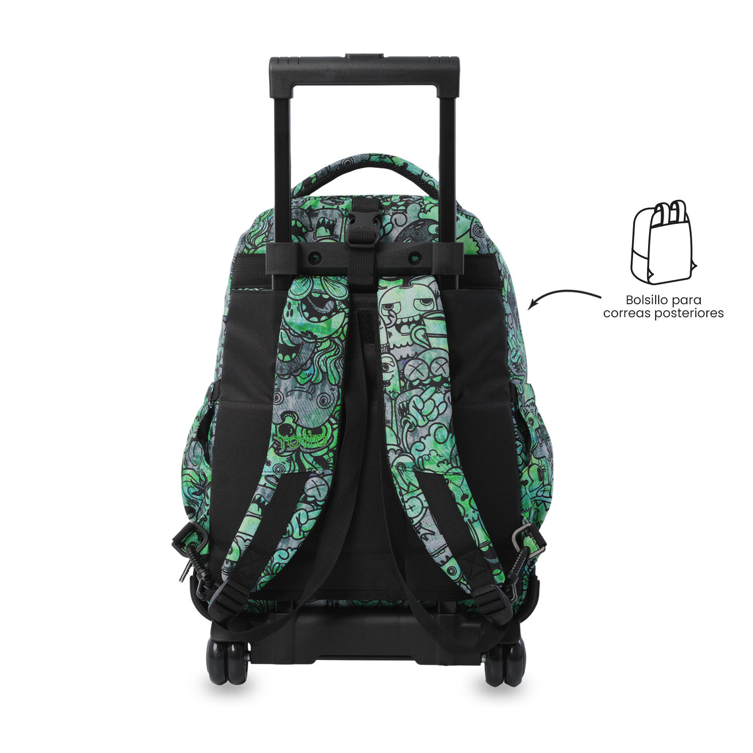 Totto Mochila escolar ruedas Tiza Desmontable Crew Poliéster 32 x 45.5 x 18 cm 4/5