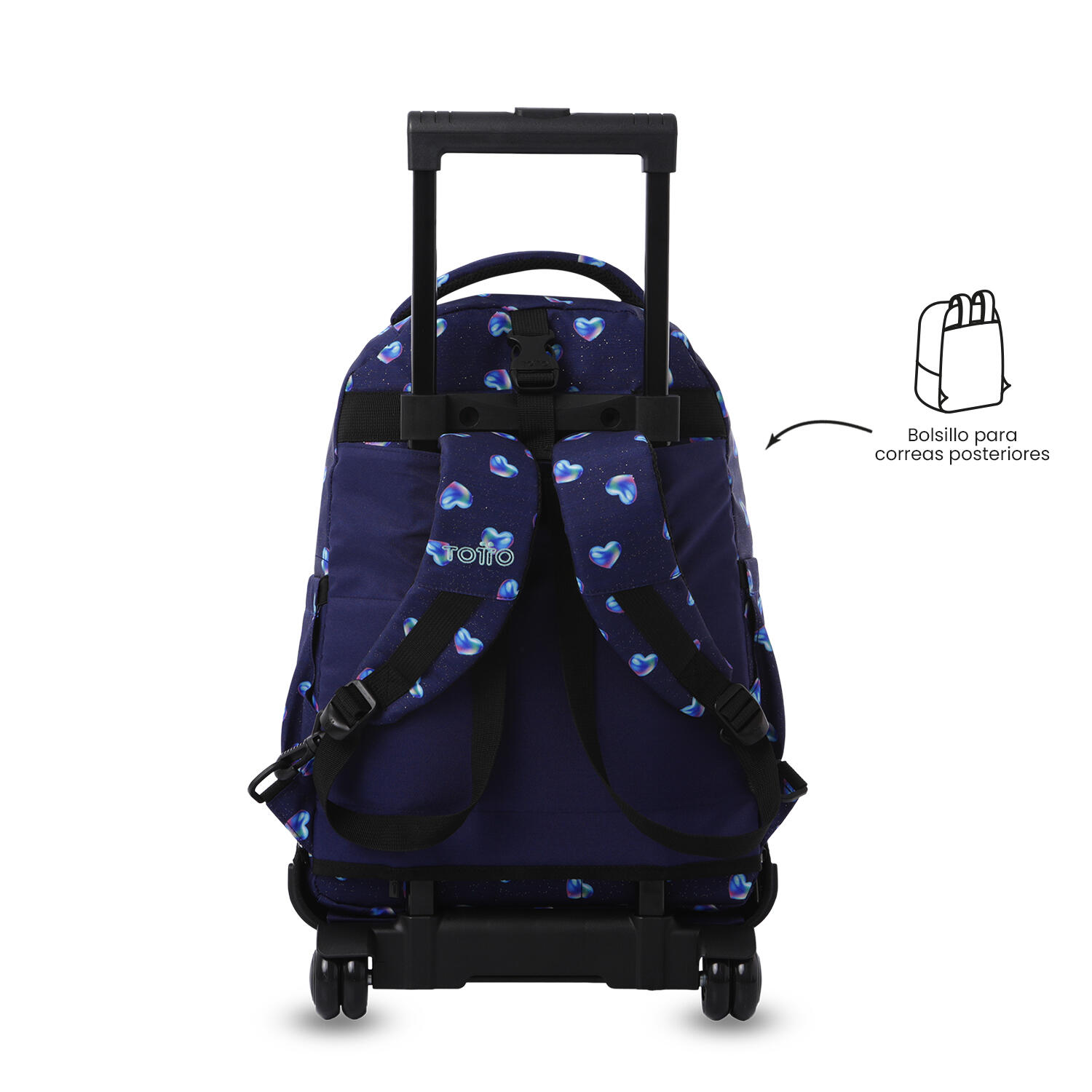 Totto Mochila escolar ruedas Tiza Desmontable Glitter Nacary Poliéster 32 x 45. 4/5