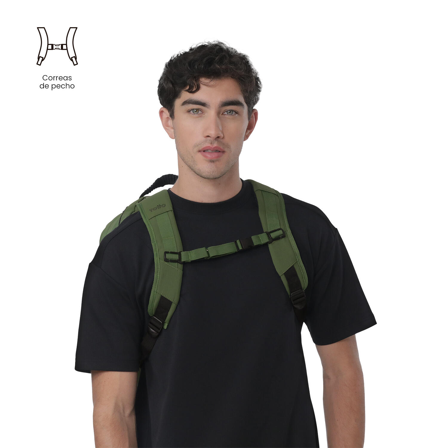 Totto Mochila ejecutiva Spa XL Verde/Negro Poliamida 31 x 46 x 20 cm 5/5
