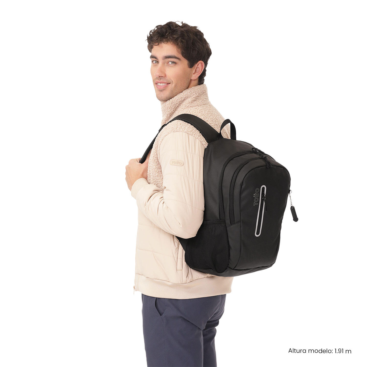 Totto Mochila ejecutiva Sprint Negro/Black Poliuterano 26.5 x 42.5 x 13 cm 2/5