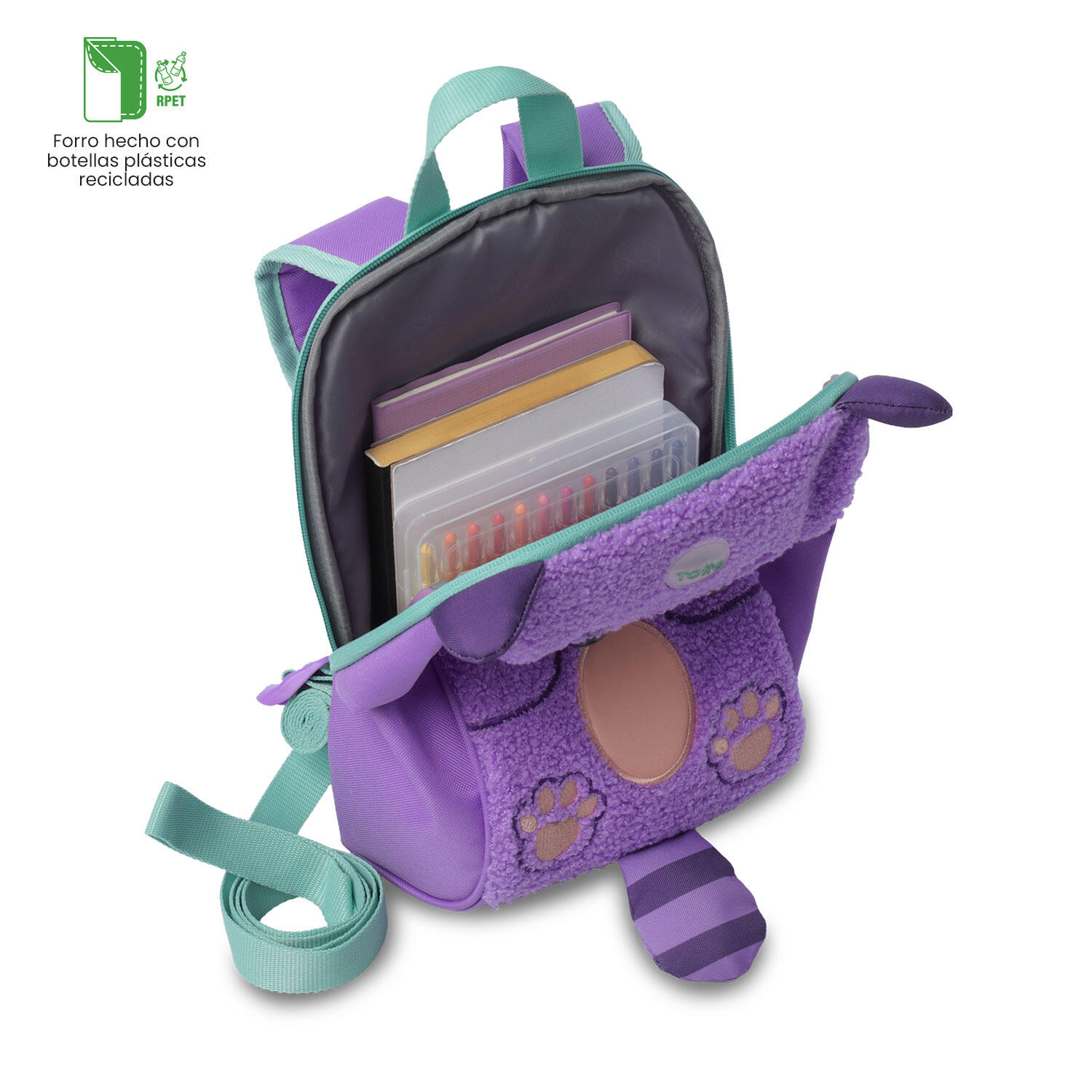 Totto Mochila infantil Kido Amethyst Orchid Poliéster 23 x 34 x 12 cm 5/5