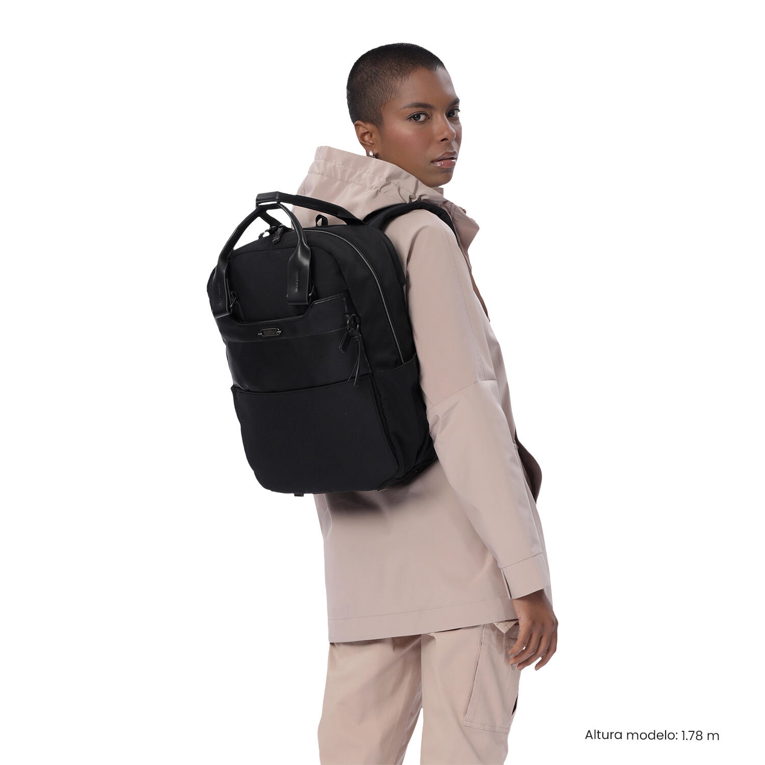 Totto Mochila ejecutiva Toscana Negro/Black Poliéster 28 x 40 x 14 cm 2/5
