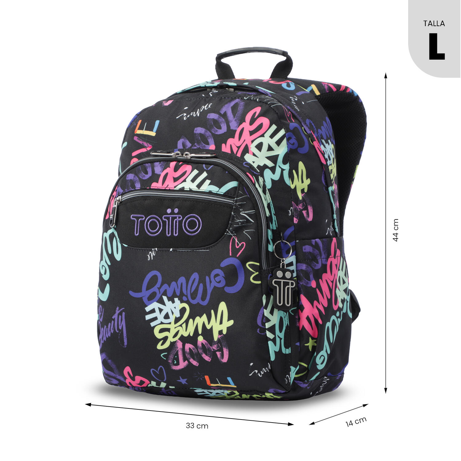 Totto Mochila escolar Acuareles Letry Poliéster 33 x 44 x 14 cm 3/5
