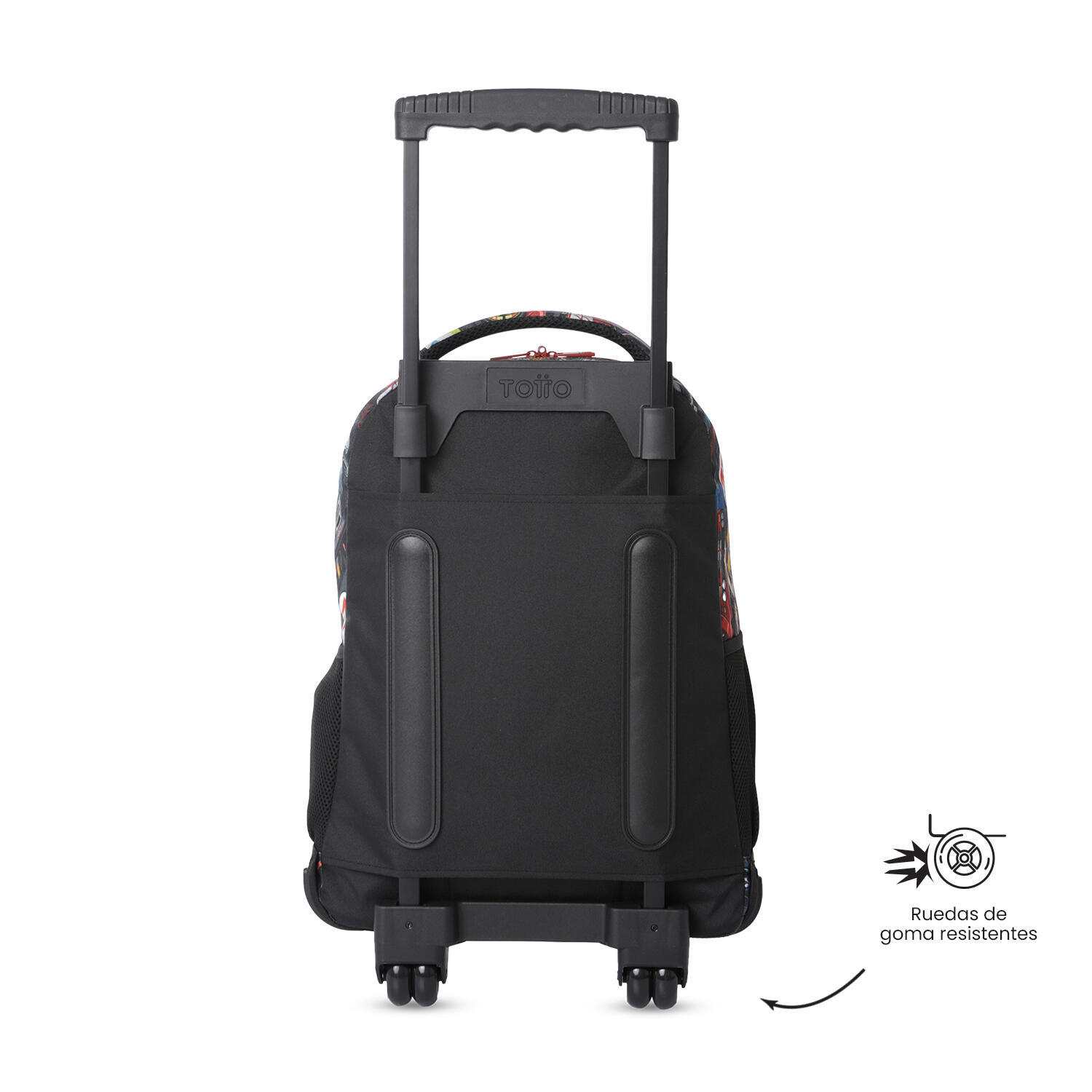 Totto Mochila infantil ruedas SKL L Rally Red Poliéster 32 x 45.5 x 18 cm 4/5