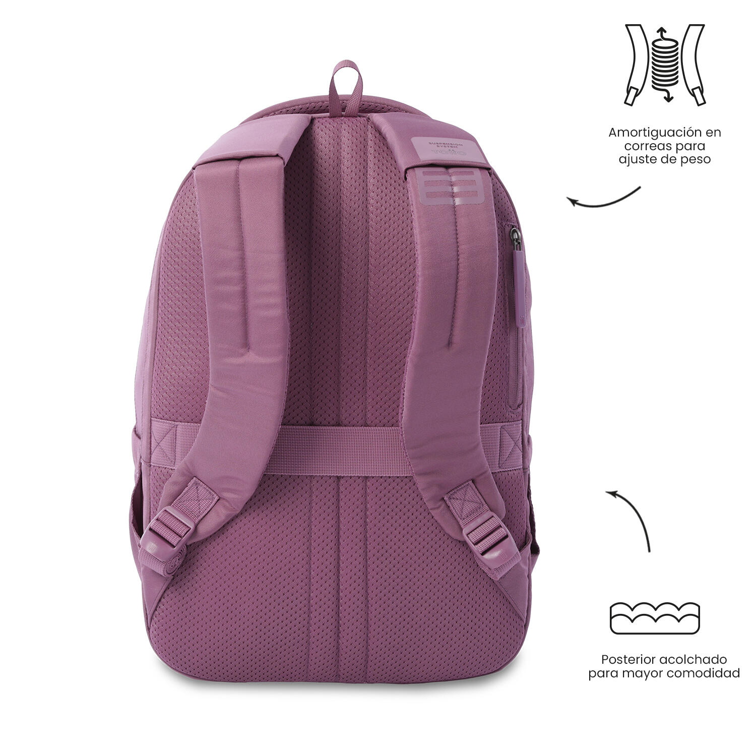 Totto Mochila urbana Comfort 2.0 Grape Nectar Poliéster 32 x 45.5 x 17 cm 4/5