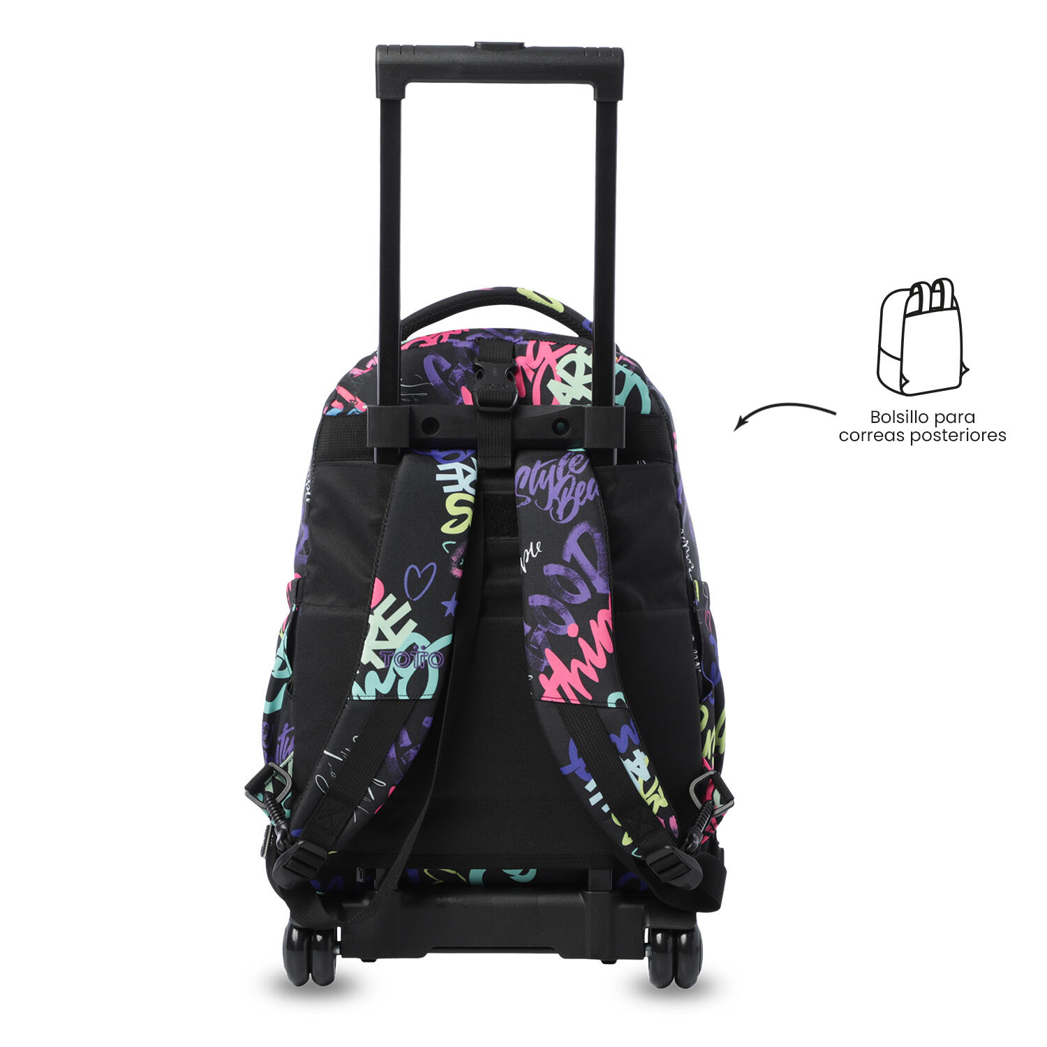 Totto Mochila escolar ruedas Tiza Desmontable Letry Poliéster 32 x 45.5 x 18 cm 4/5