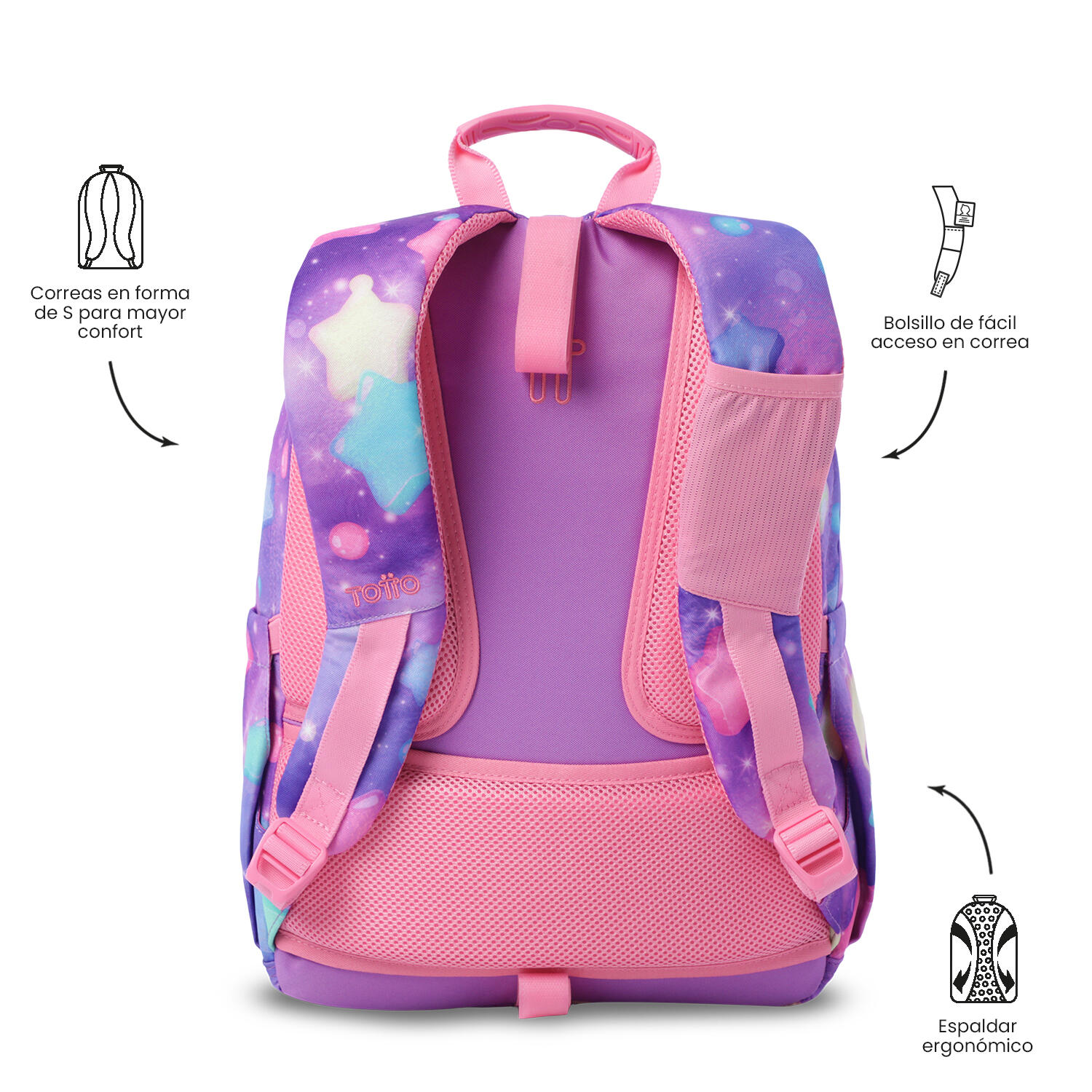 Totto Mochila escolar Acuareles Ster Poliéster 33 x 44 x 14 cm 4/5