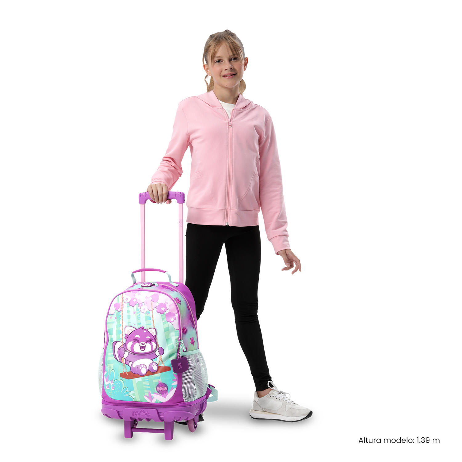Totto Mochila infantil ruedas Bambu L Bambu Poliéster 33 x 48 x 20 cm 2/5