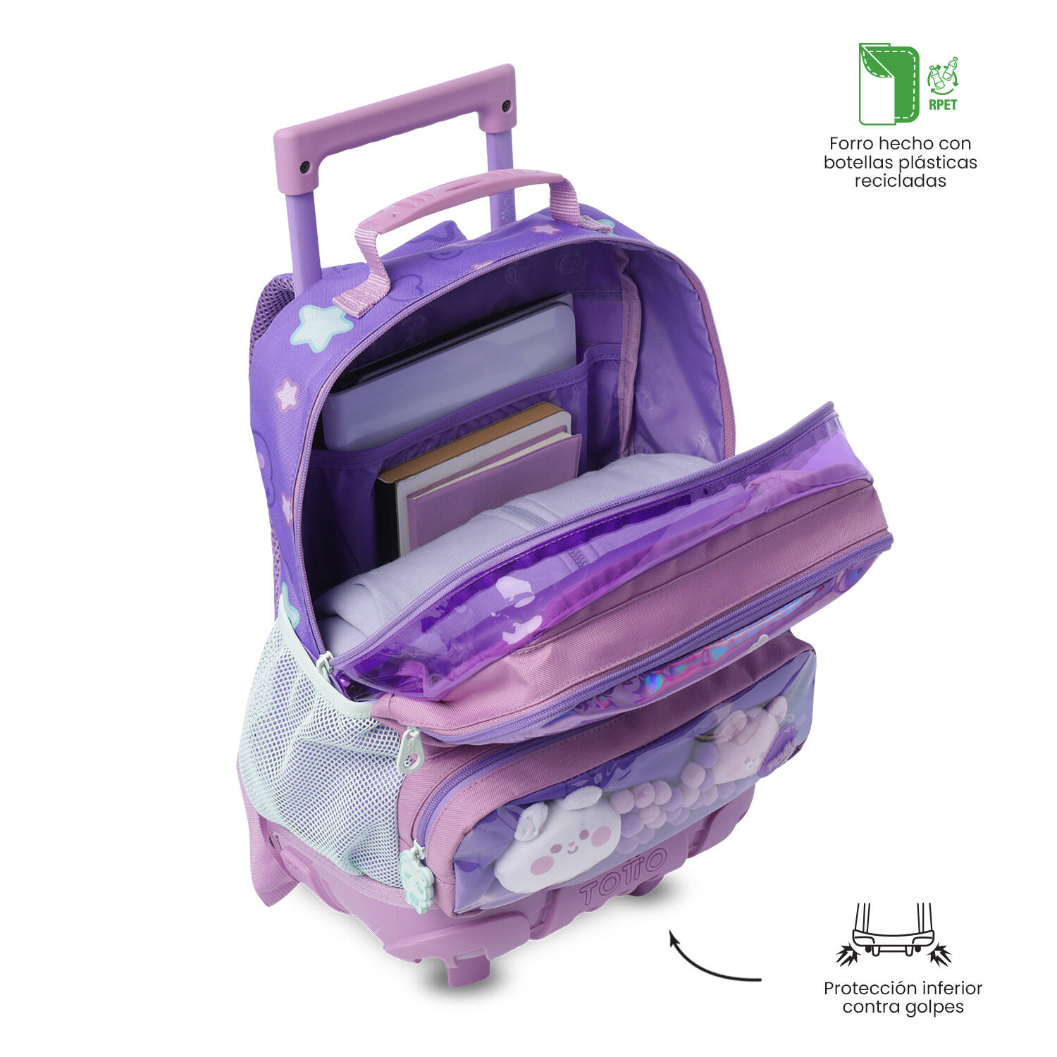 Totto Mochila infantil ruedas Friends Party M Friends Party Poliéster 29.5 x 41 5/5