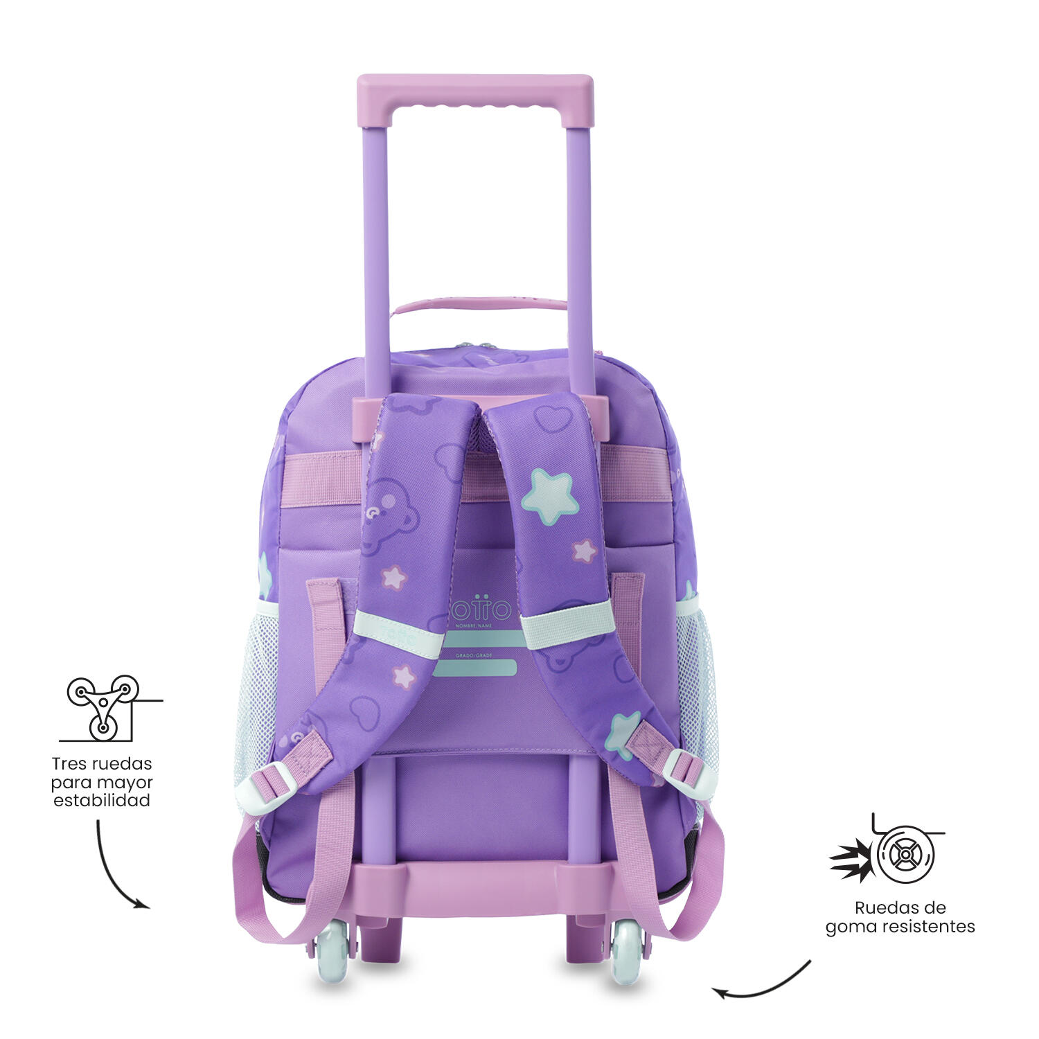 Totto Mochila infantil ruedas Friends Party M Friends Party Poliéster 29.5 x 41 4/5