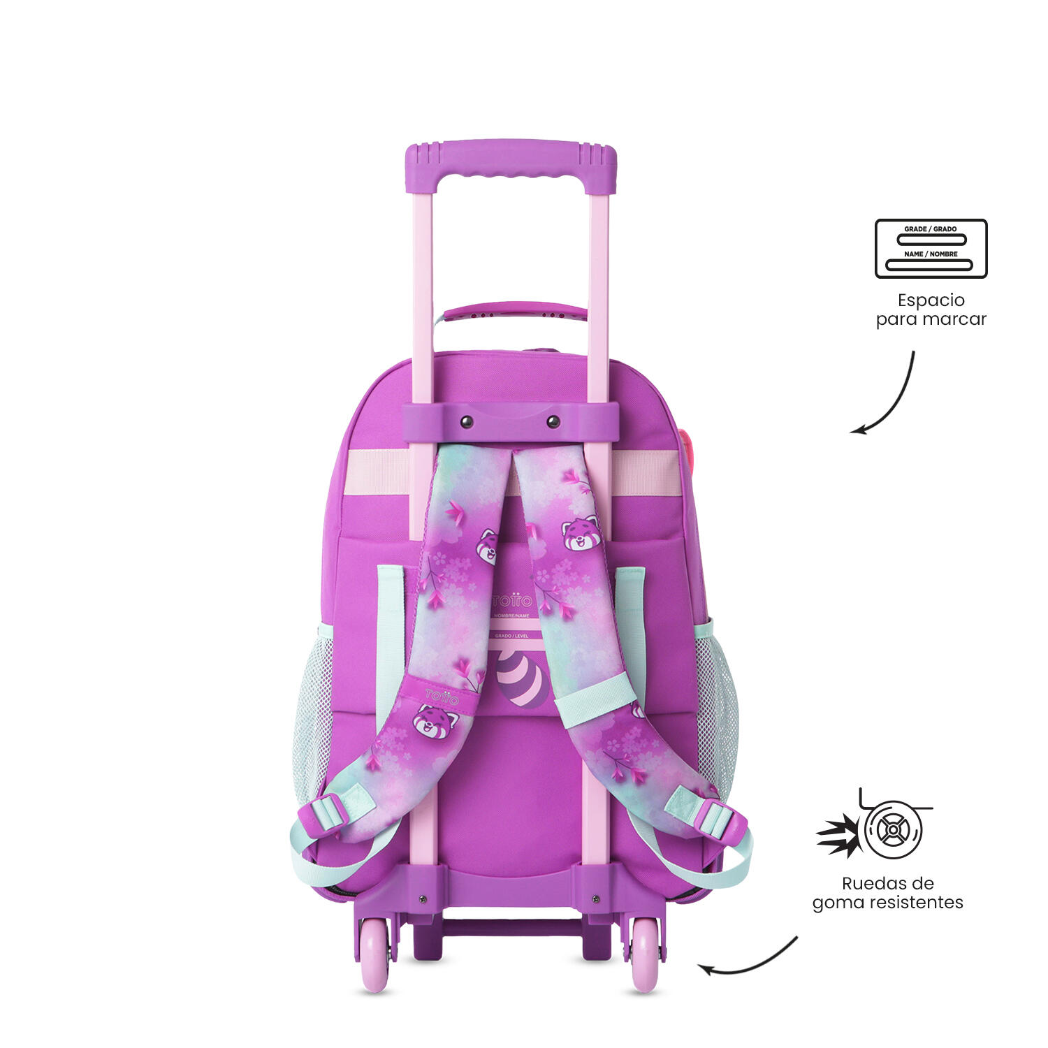 Totto Mochila infantil ruedas Bambu L Bambu Poliéster 33 x 48 x 20 cm 4/5