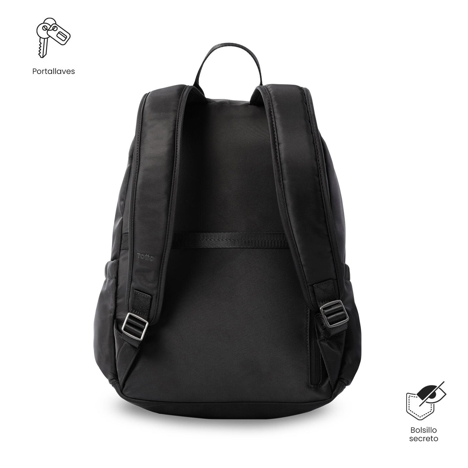 Totto Mochila ejecutiva Corneana  M Negro/Green Milieu/Steel Gray Poliéster 29 4/5
