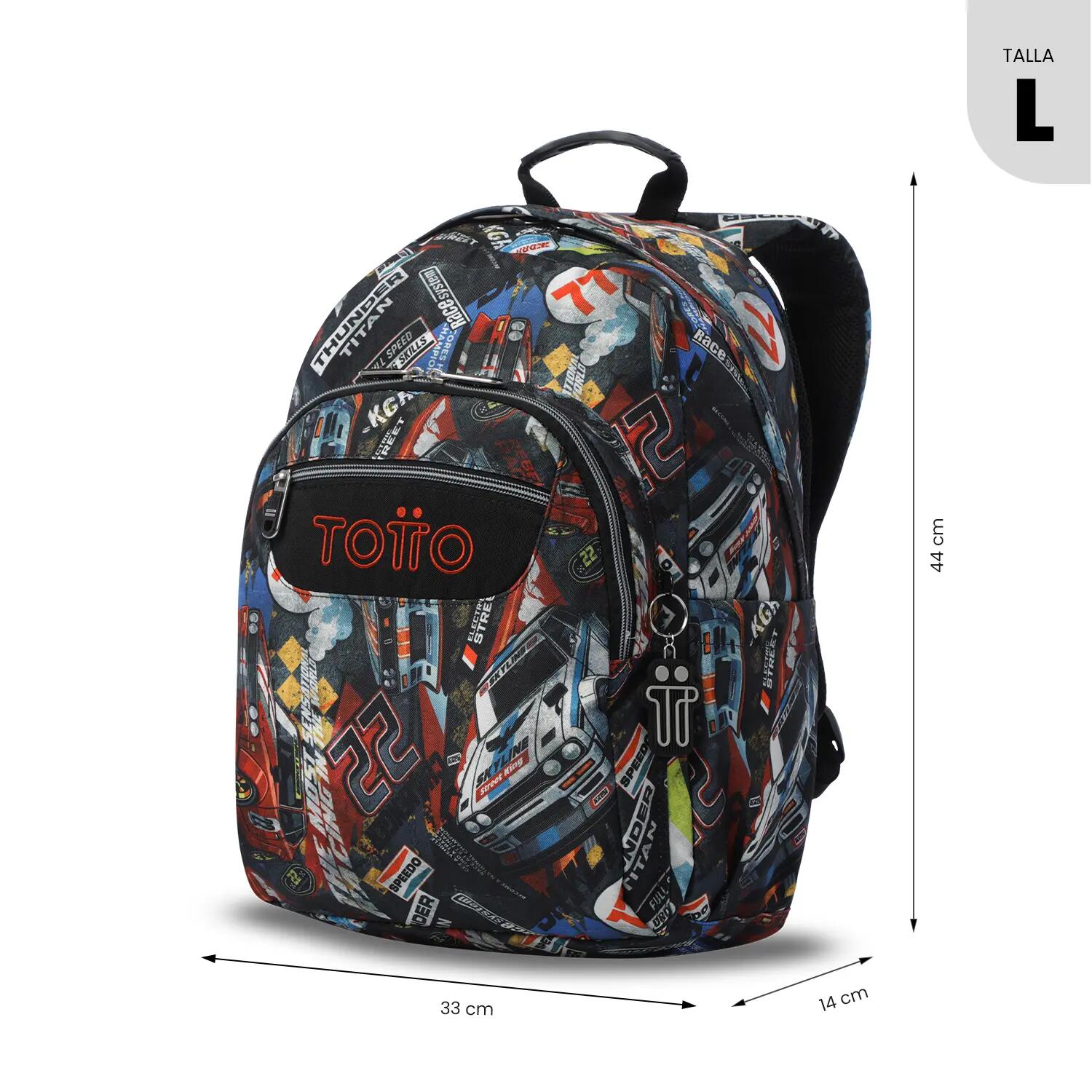 Totto Mochila escolar Acuareles Rally Red Poliéster 33 x 44 x 14 cm 3/5