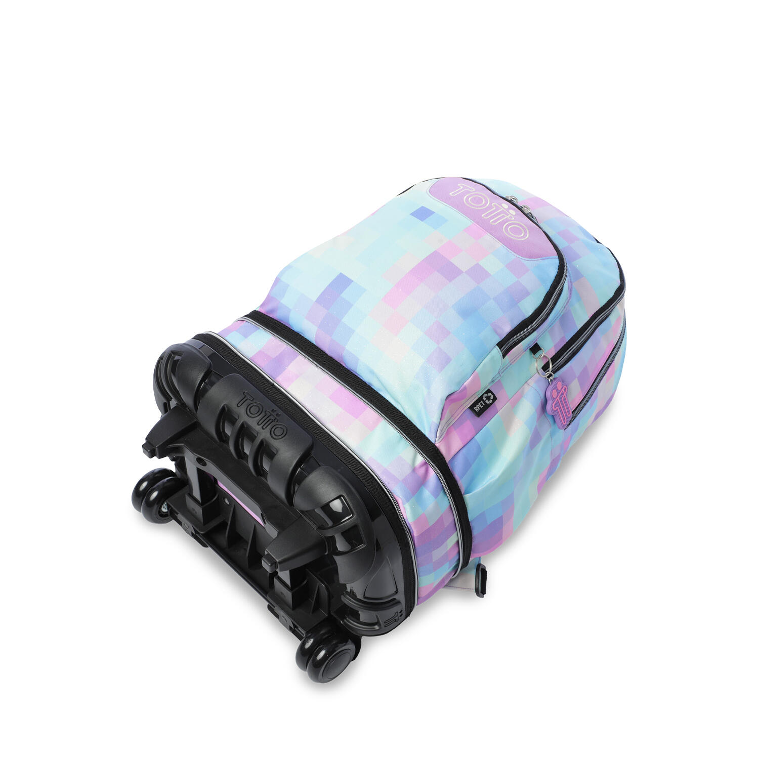Totto Mochila escolar ruedas Tiza Desmontable Glitter Pixelly Poliéster 32 x 45 5/5