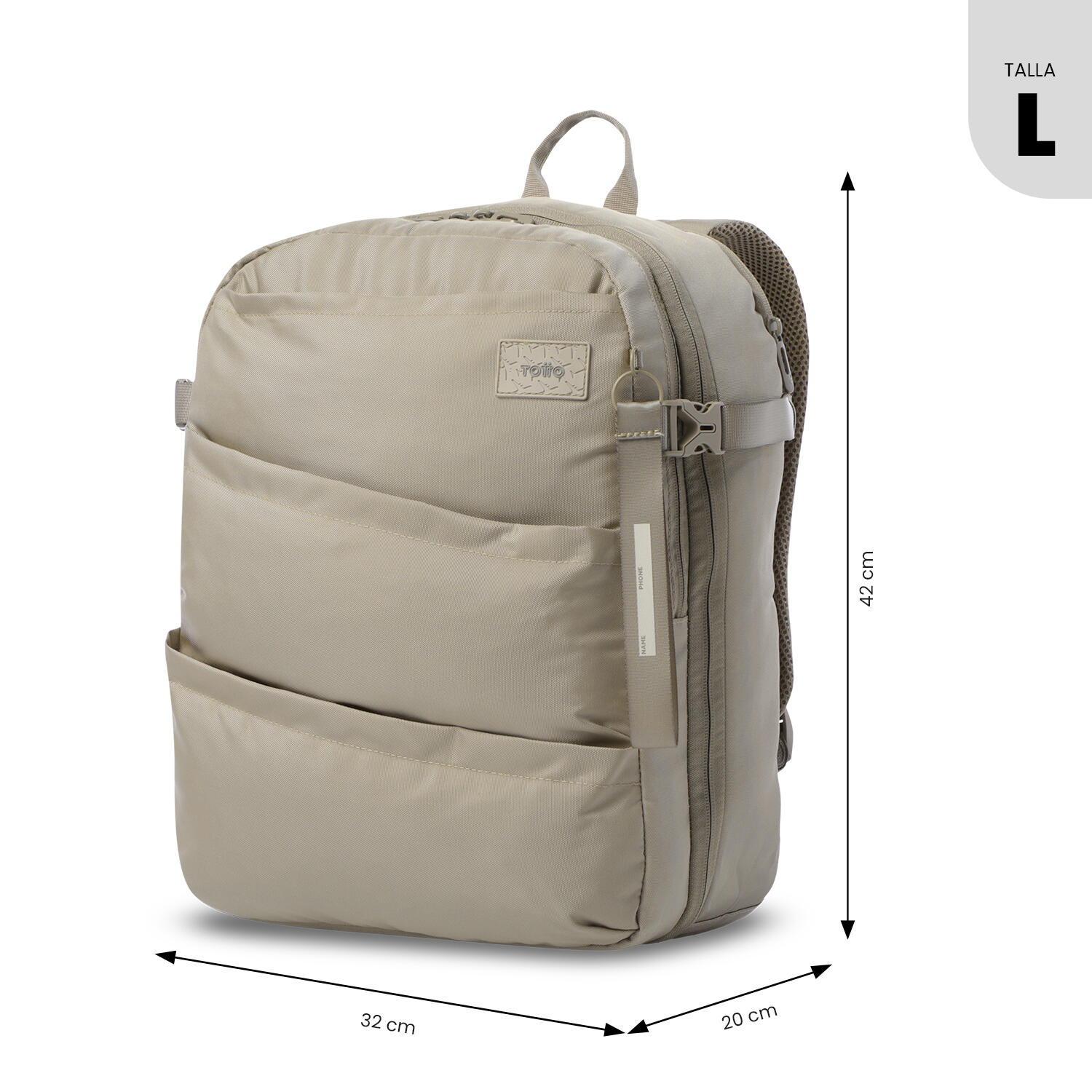 Totto Mochila viaje Crew Dune Poliéster 42 X 32 X 20 cm 3/5