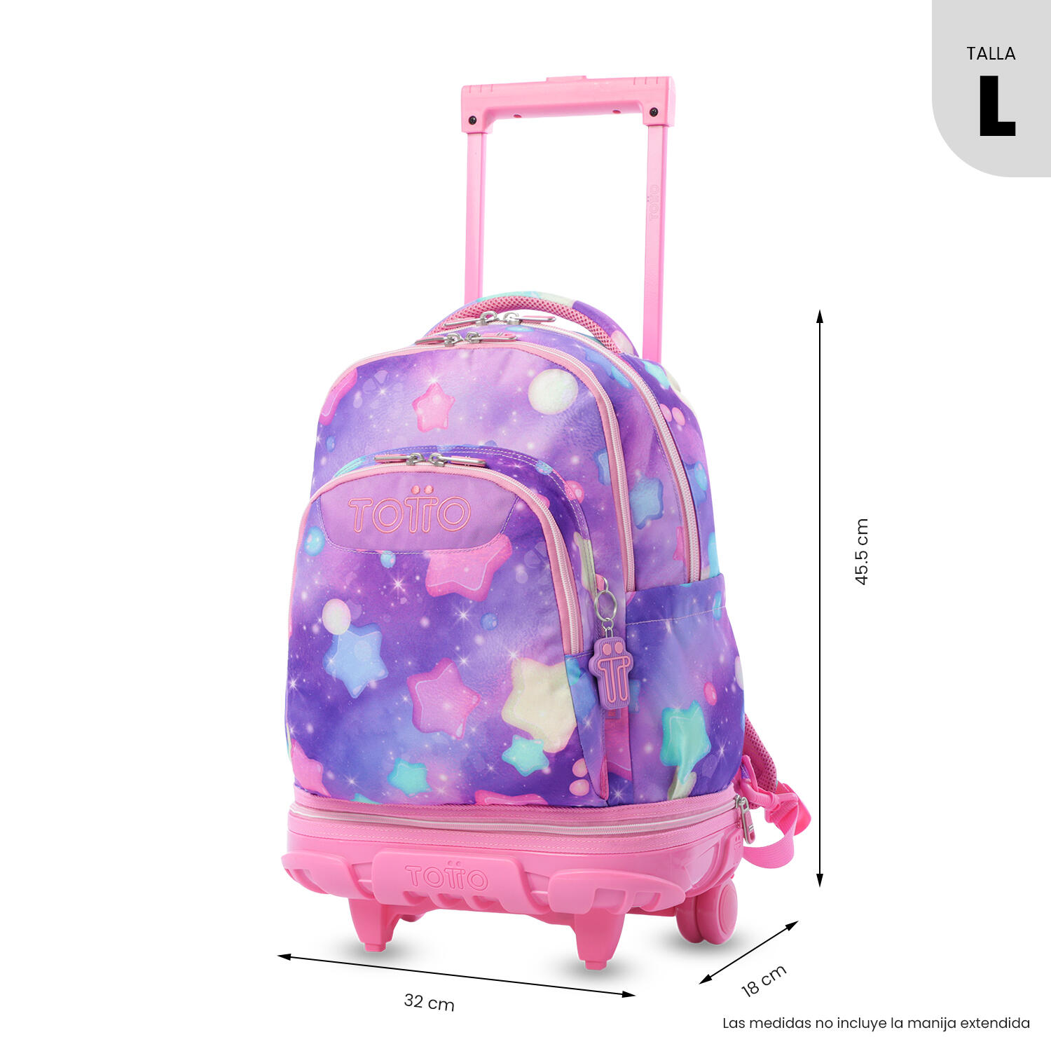 Totto Mochila escolar ruedas Tiza Desmontable Ster Poliéster 32 x 45.5 x 18 cm 3/5