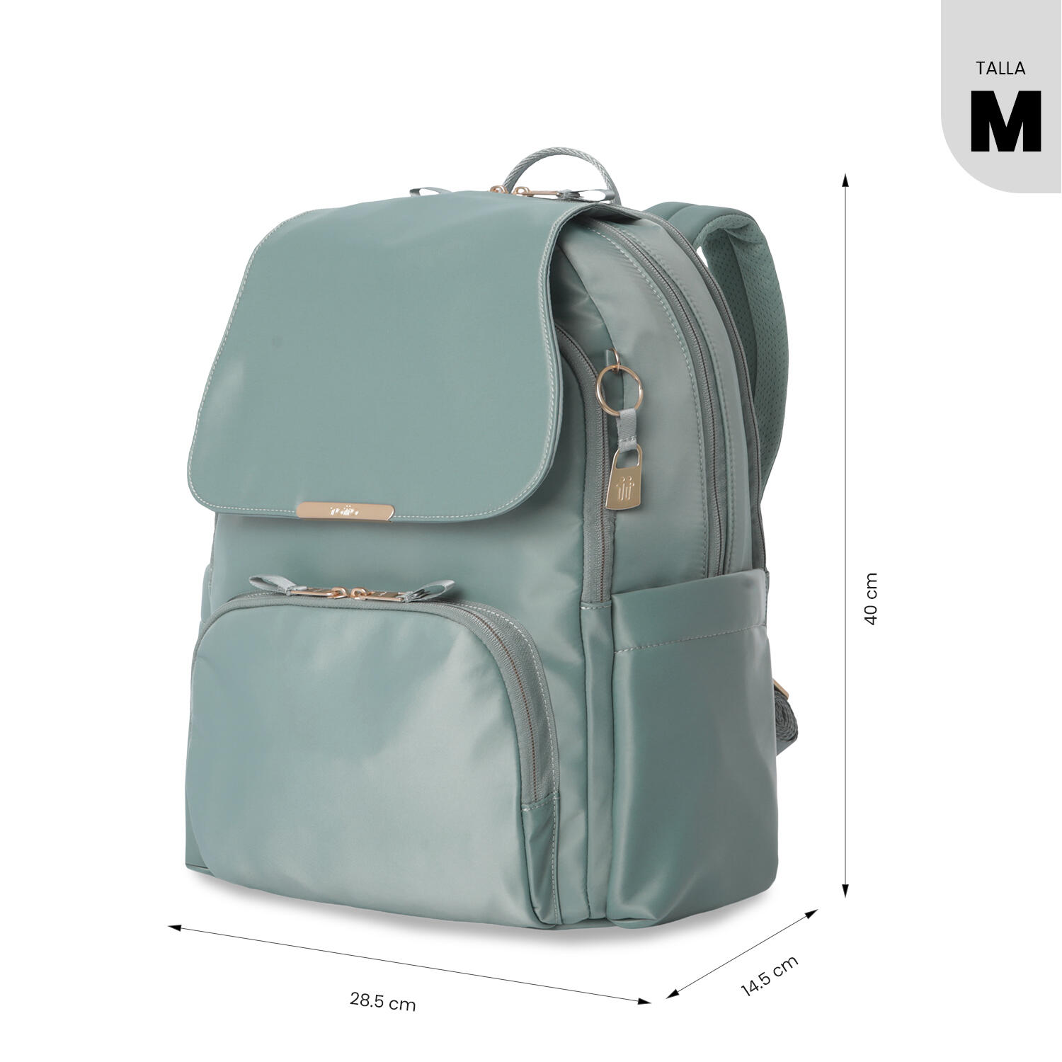 Totto Mochila ejecutiva Bel 2.0 Green Milieu Poliéster 28.5 x 40 x 14.5 cm 3/5