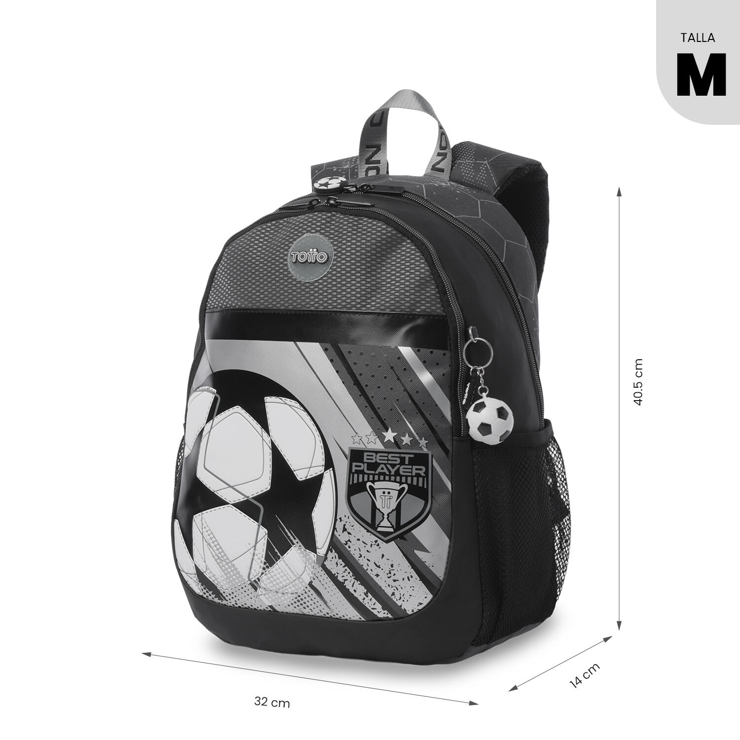 Totto Mochila Infantil Champion M Champion Gray Poliéster 32 x 40.5 x 14 cm 3/5