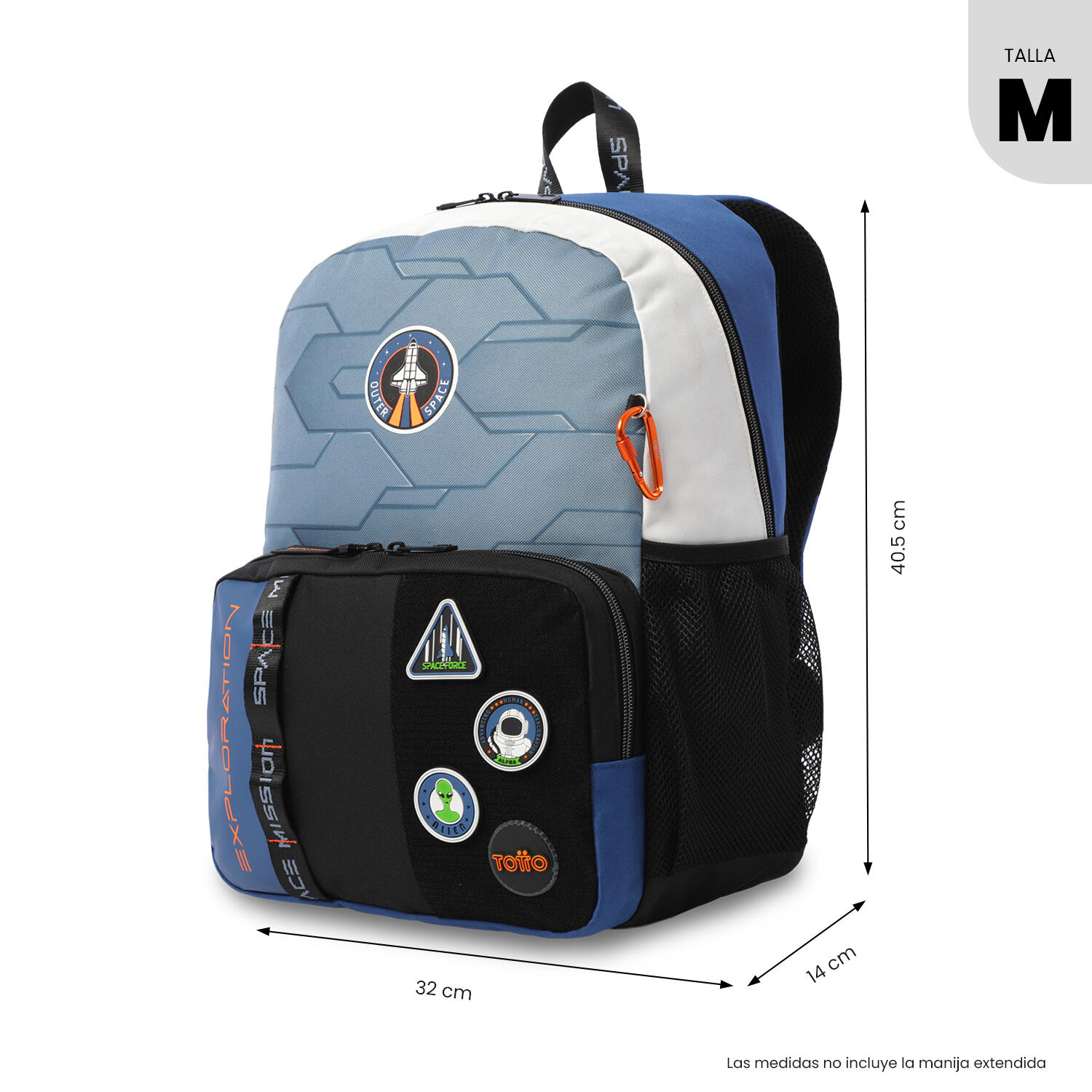 Totto Mochila Infantil Stardust M Gemini Poliéster 32 x 40.5 x 14 cm 3/5
