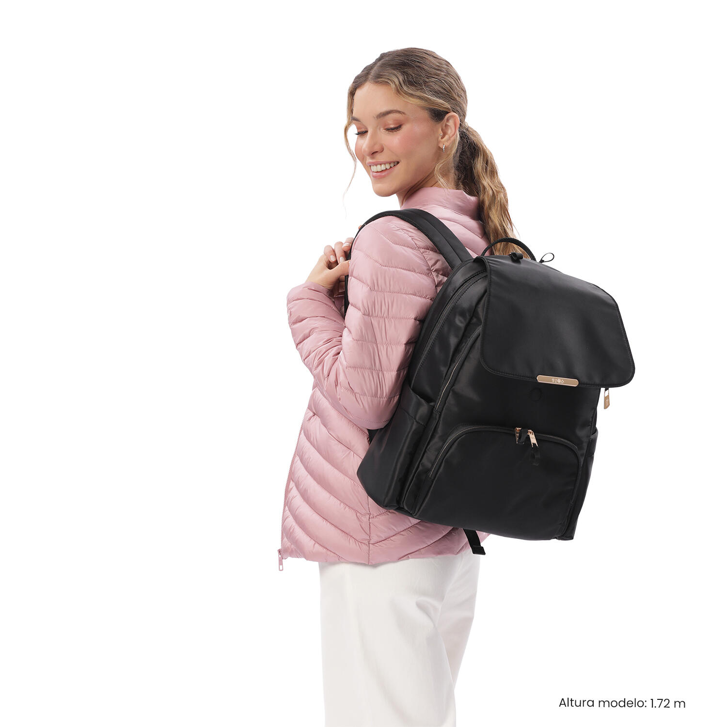 Totto Mochila ejecutiva Bel 2.0 Negro/Black Poliéster 28.5 x 40 x 14.5 cm 2/5