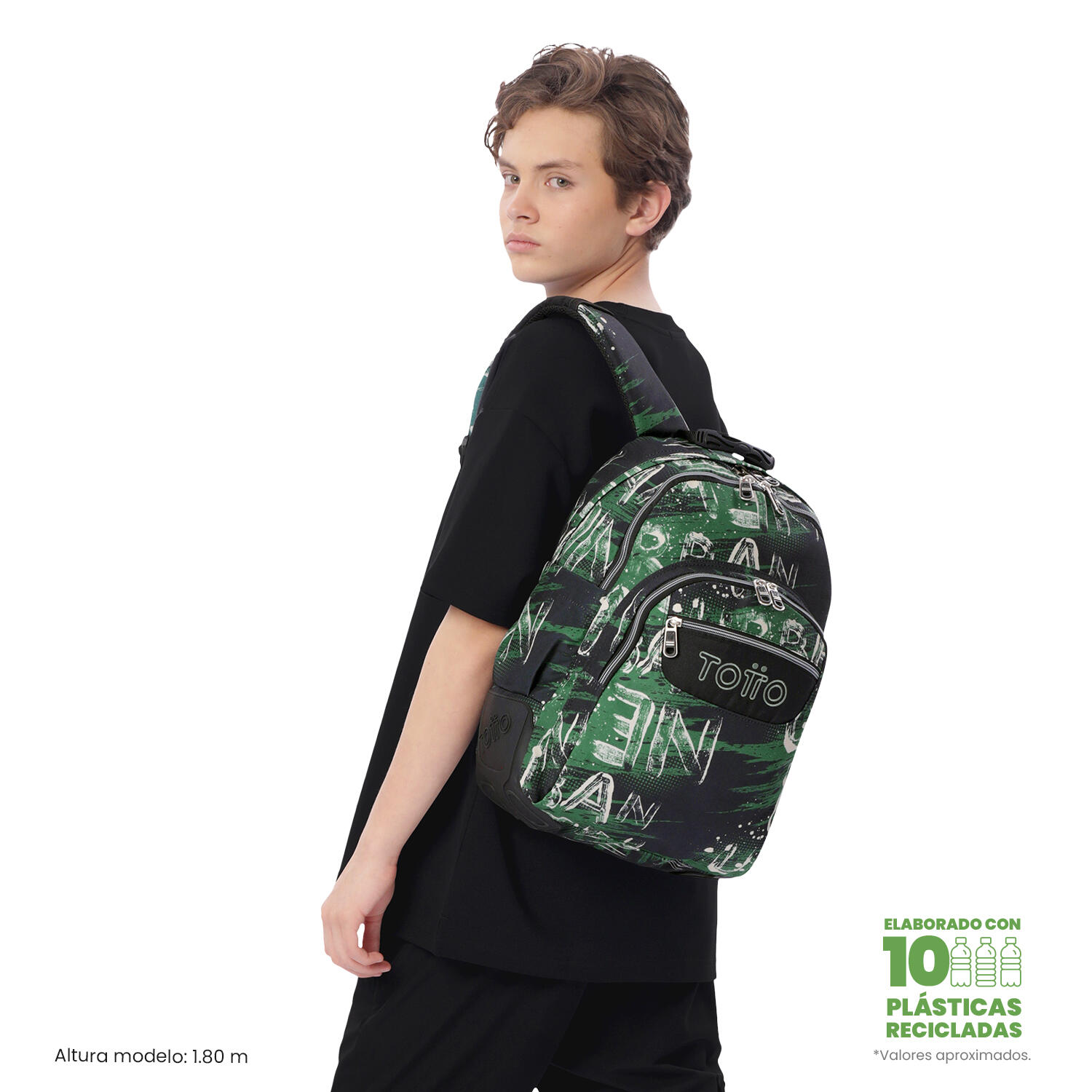 Totto Mochila escolar Rayol Grounge Poliéster 33 x 44 x 13.5 cm 2/5