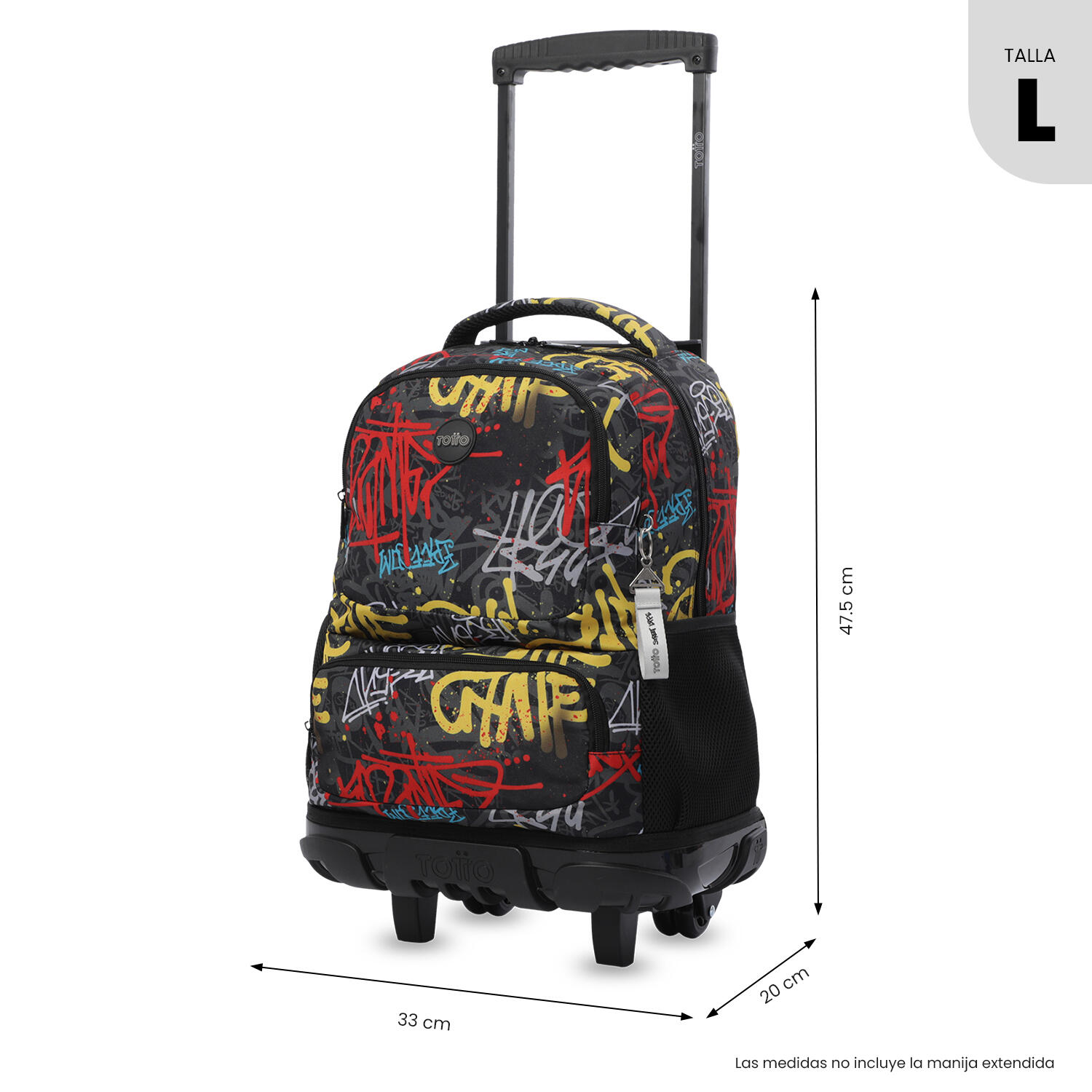 Totto Mochila infantil ruedas SKL L Grafil Poliéster 32 x 45.5 x 18 cm 3/5