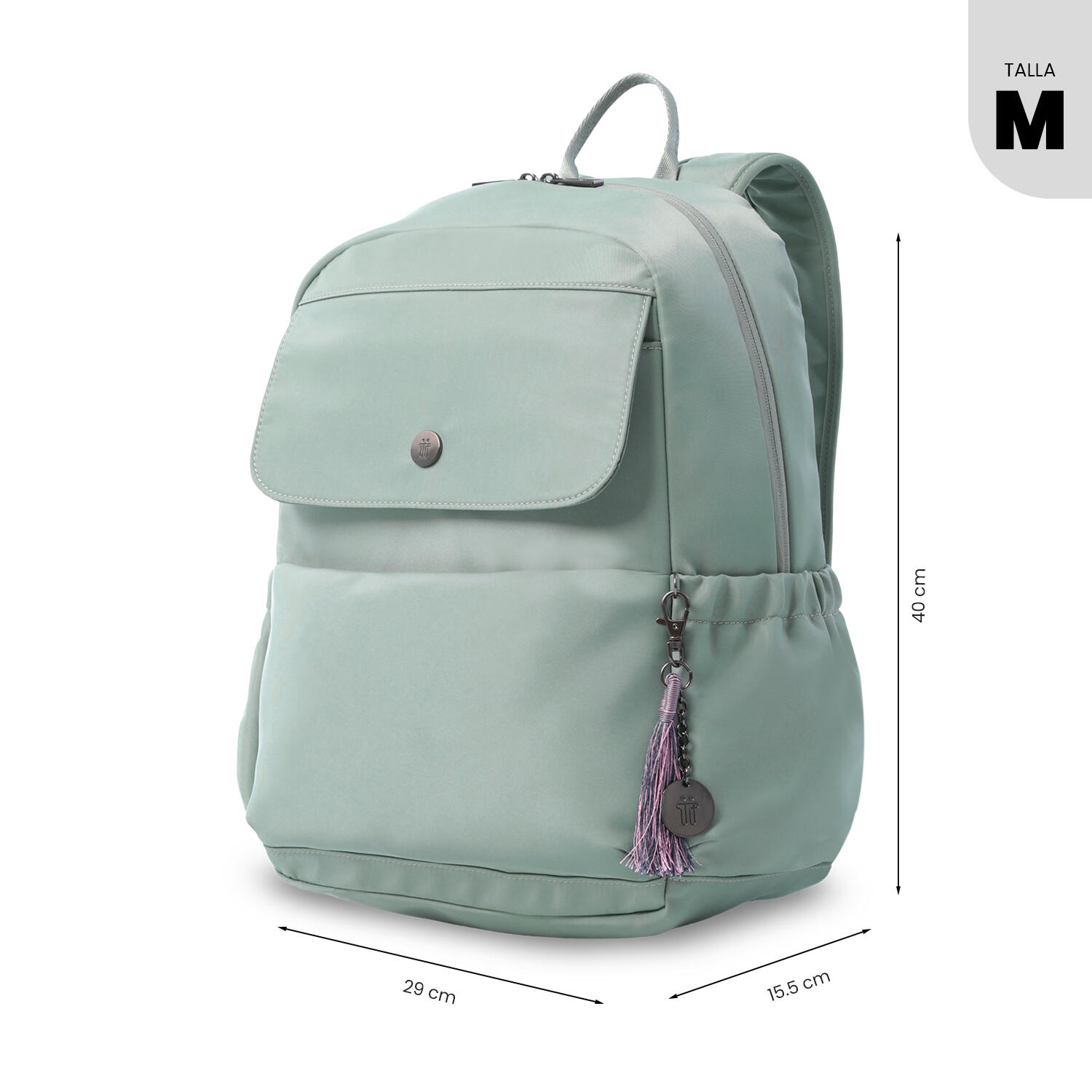 Totto Mochila ejecutiva Corneana  M Green Milieu/Salute/Zephyr Poliéster 29 x 4 3/5