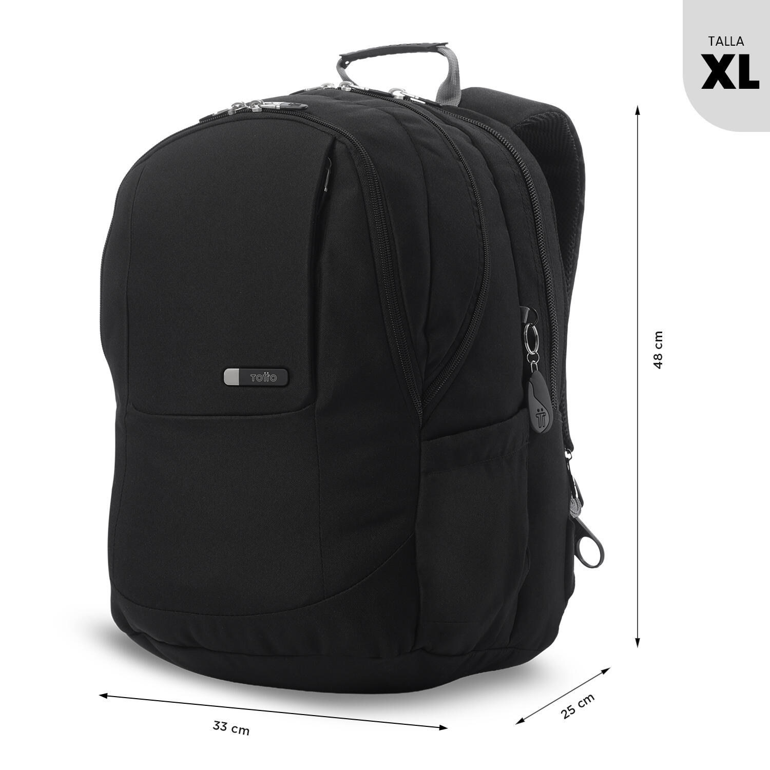 Totto Mochila urbana Krimmler 3.0 Negro/Microchip Poliéster 33 x 48 x 25 cm 3/5