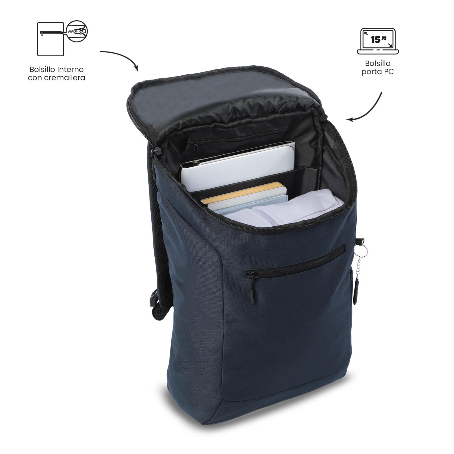 Totto Mochila ejecutiva Rap Salute Poliéster 32 x 49 x 15 cm 5/5