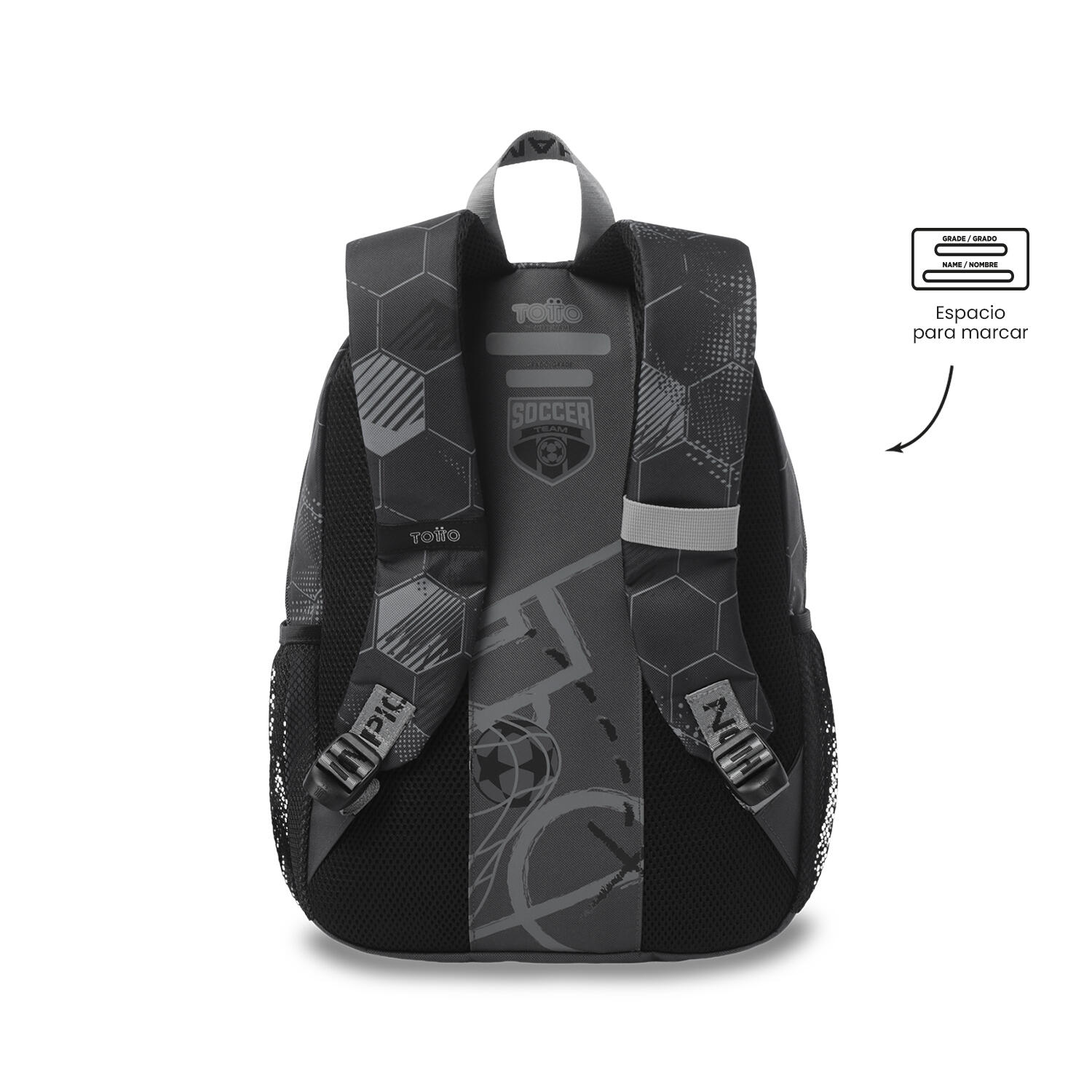 Totto Mochila Infantil Champion M Champion Gray Poliéster 32 x 40.5 x 14 cm 4/5