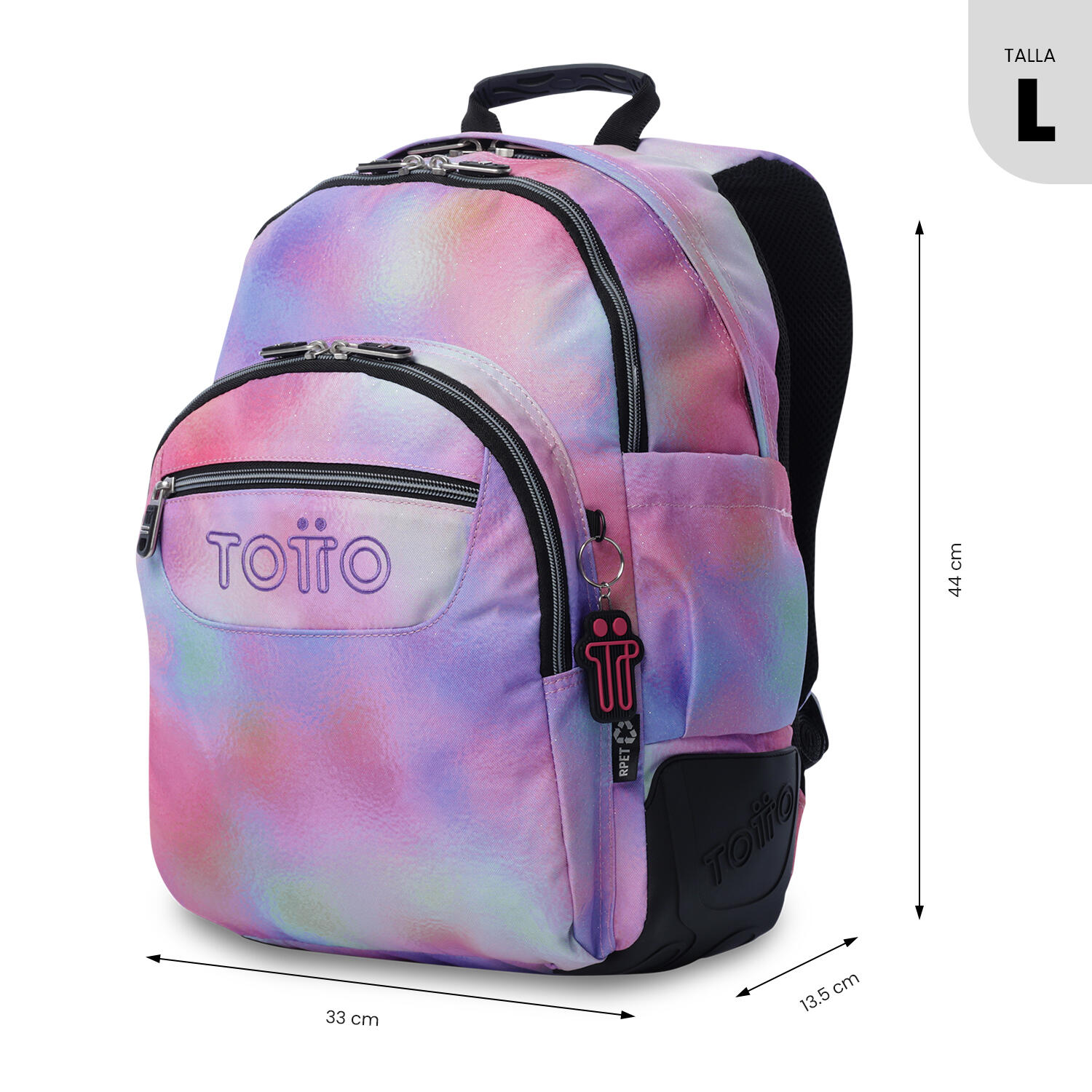 Totto Mochila escolar Rayol Glitter Bloom Poliéster 33 x 44 x 13.5 cm 3/5