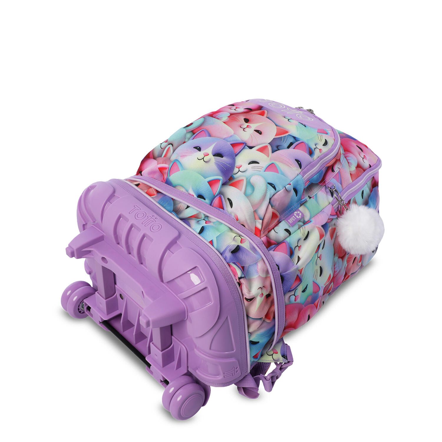 Totto Mochila escolar ruedas Tiza Desmontable Mewsy 3D Poliéster 32 x 45.5 x 18 5/5