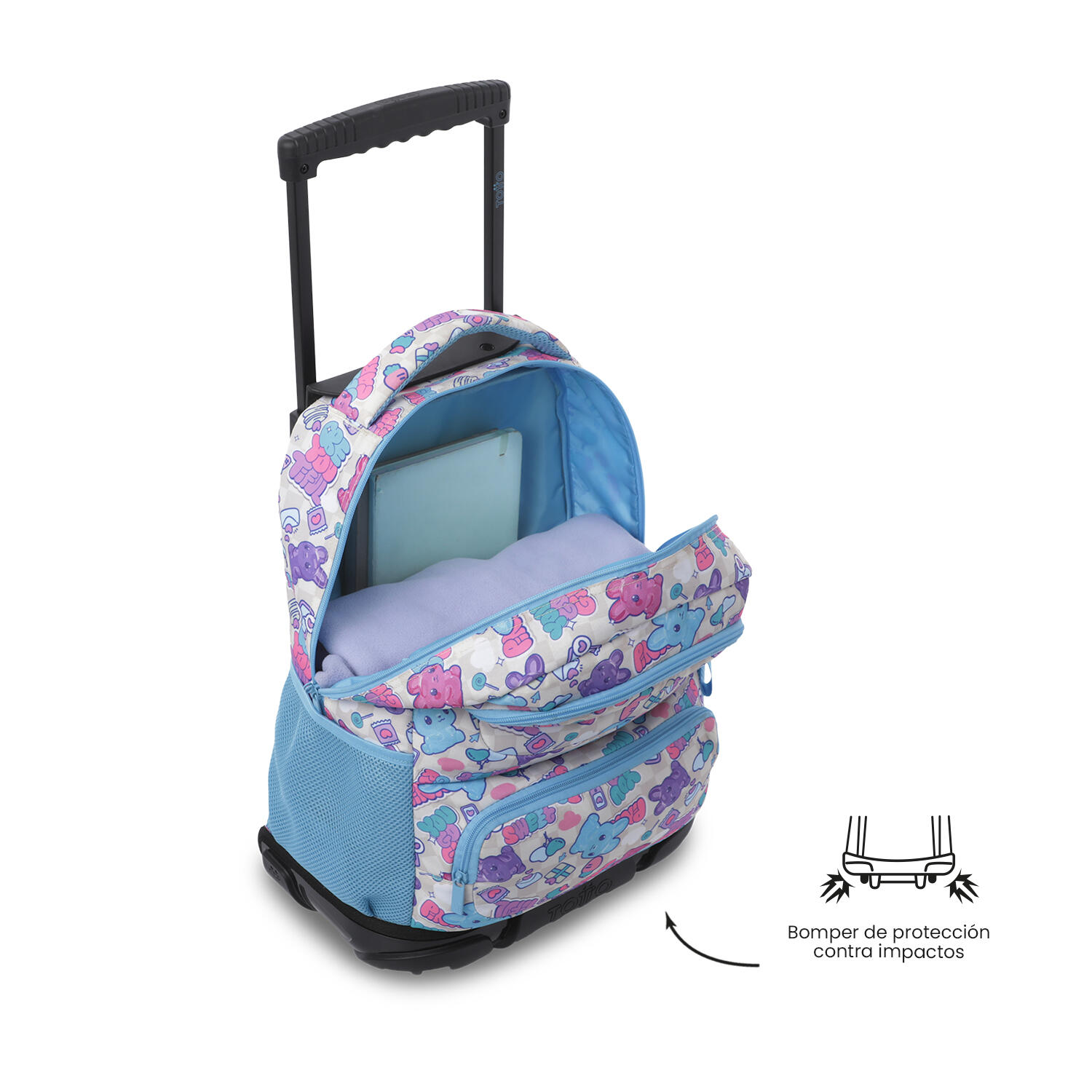 Totto Mochila infantil ruedas SKL L Gommis Poliéster 32 x 45.5 x 18 cm 5/5