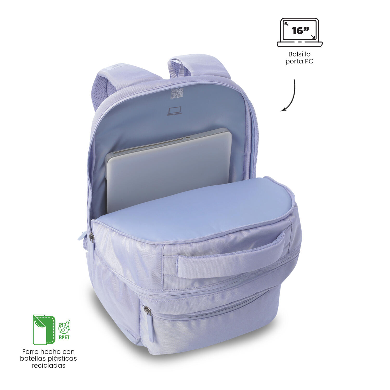Totto Mochila urbana Comfort 2.0 Cosmic Sky Poliéster 32 x 45.5 x 17 cm 5/5