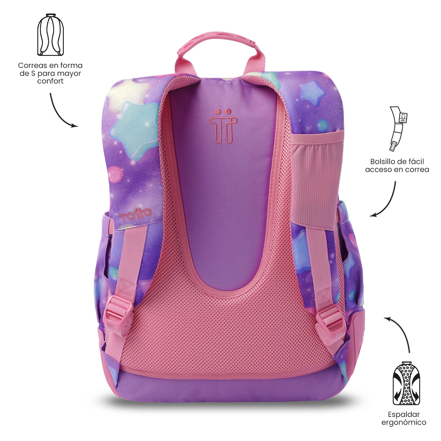 Totto Mochila escolar Rayol Ster Poliéster 33 x 44 x 13.5 cm 4/5