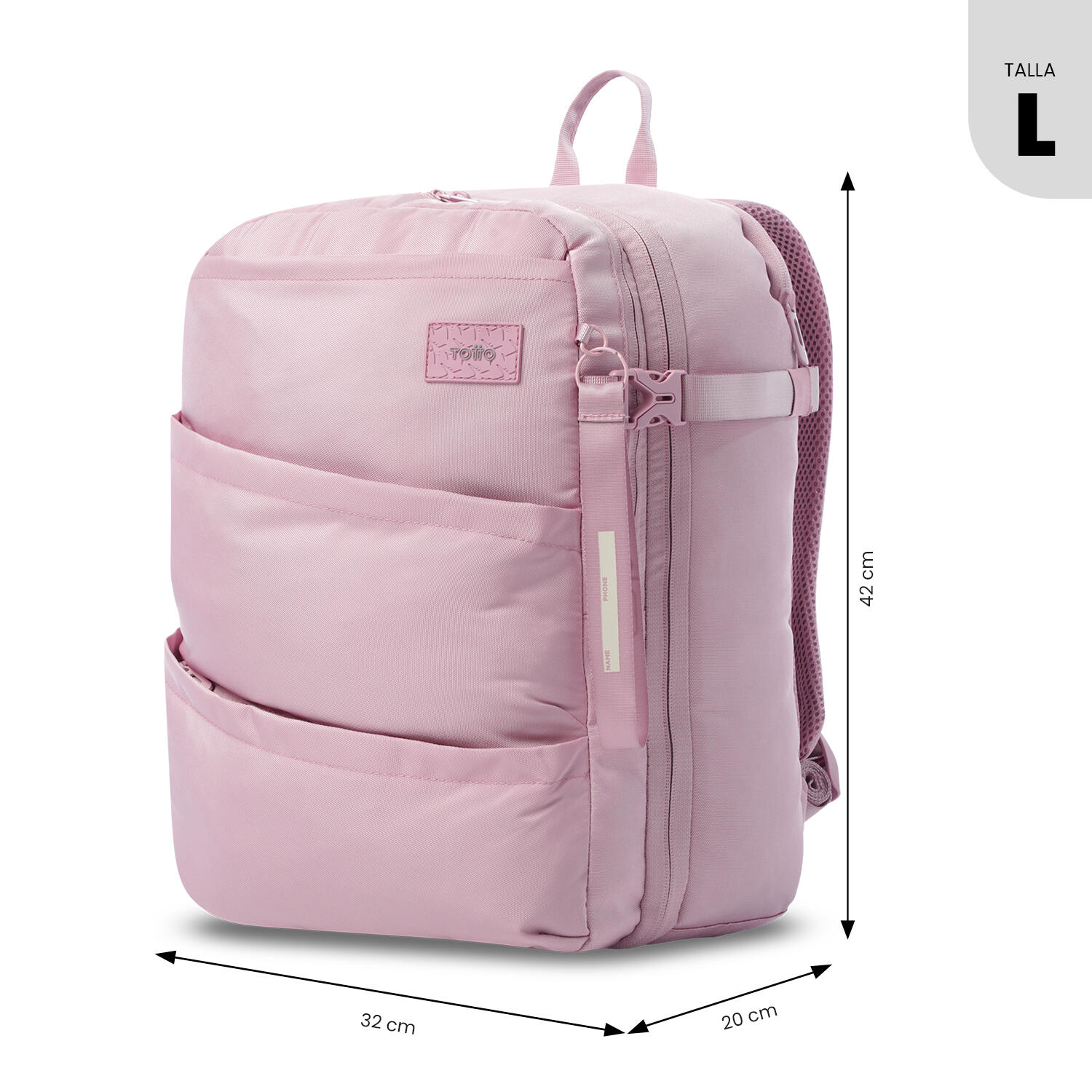 Totto Mochila viaje Crew Zephyr Poliéster 42 X 32 X 20 cm 3/5