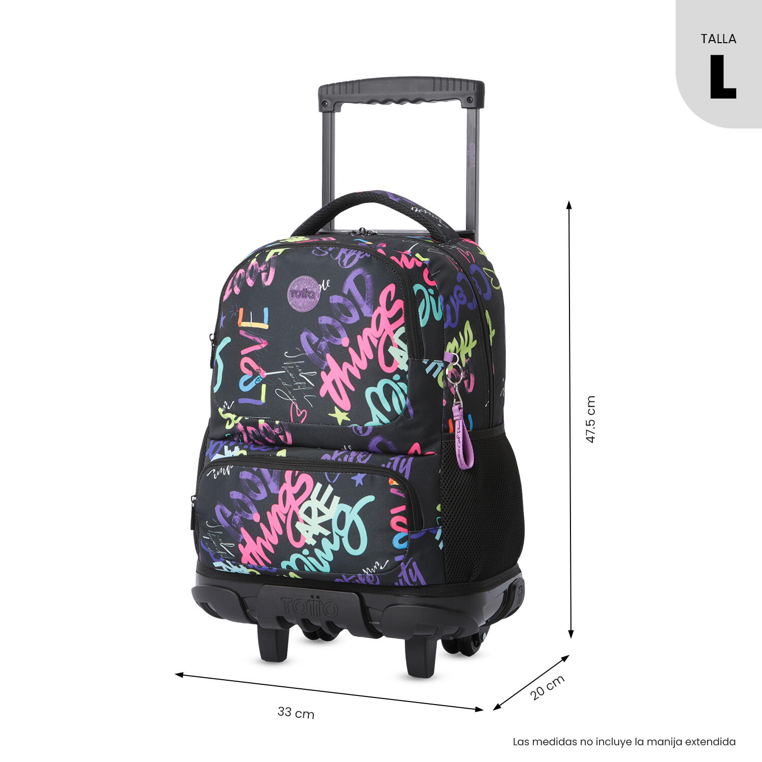 Totto Mochila infantil ruedas SKL L Letry Poliéster 32 x 45.5 x 18 cm 3/5