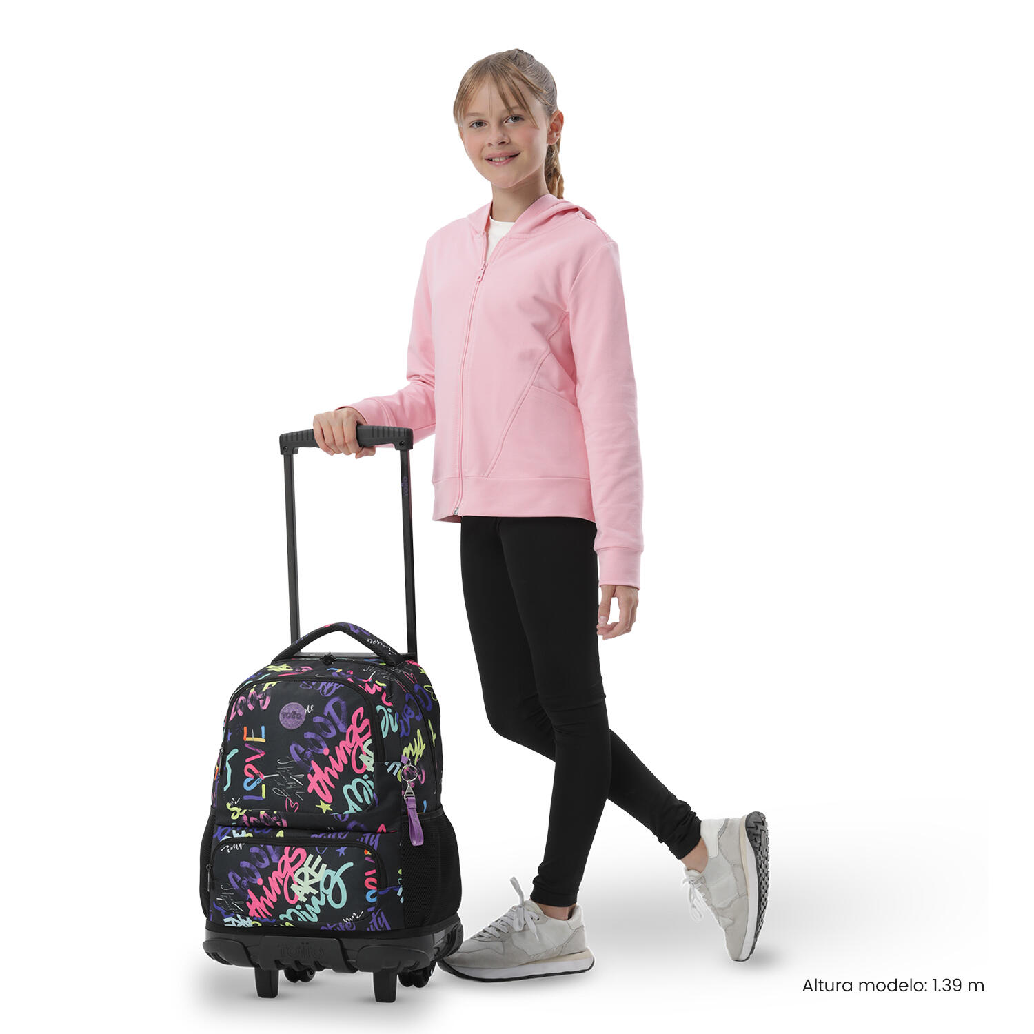 Totto Mochila infantil ruedas SKL L Letry Poliéster 32 x 45.5 x 18 cm 2/5