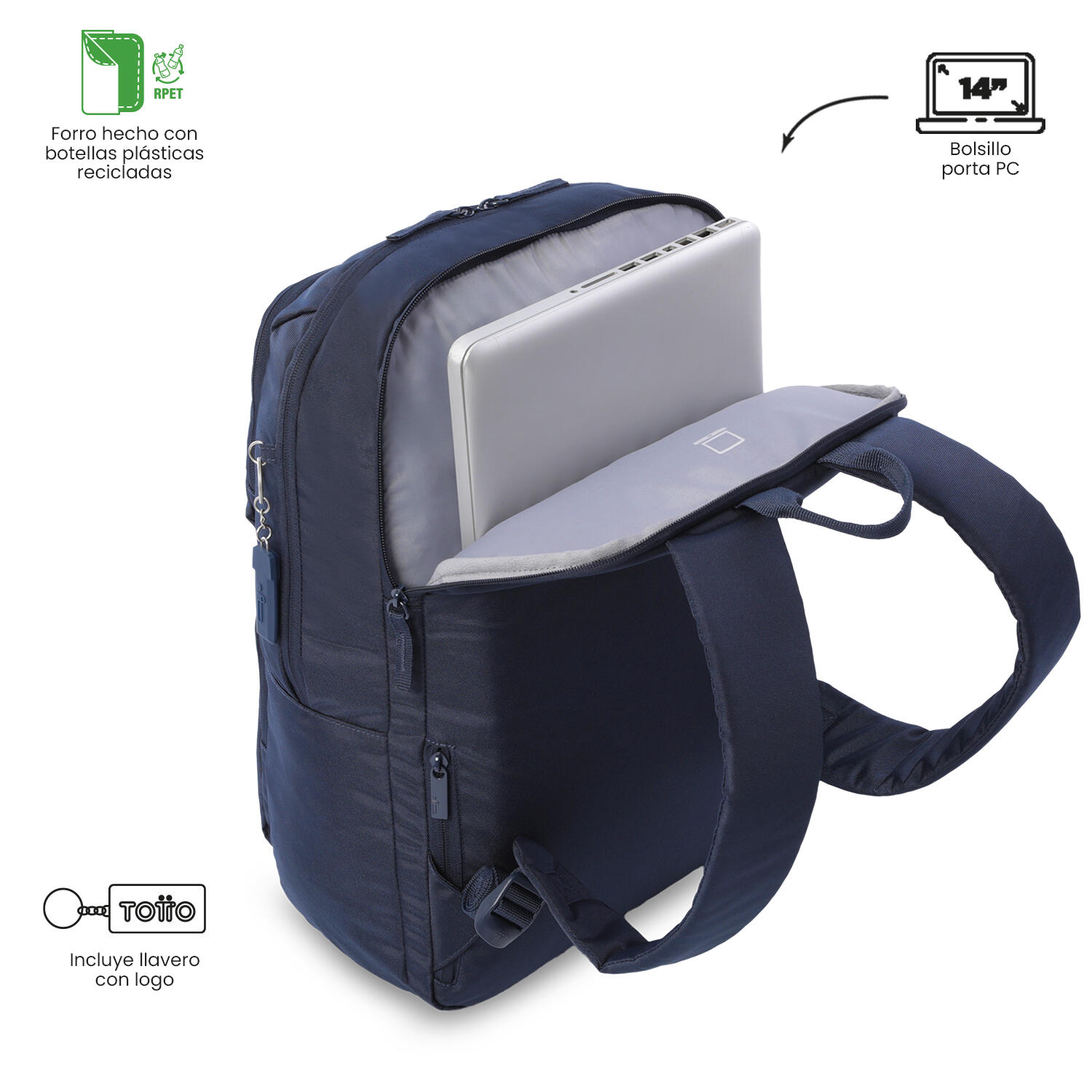 Totto Mochila urbana Cloud Salute Poliéster 31 x 46 x 15 cm 5/5