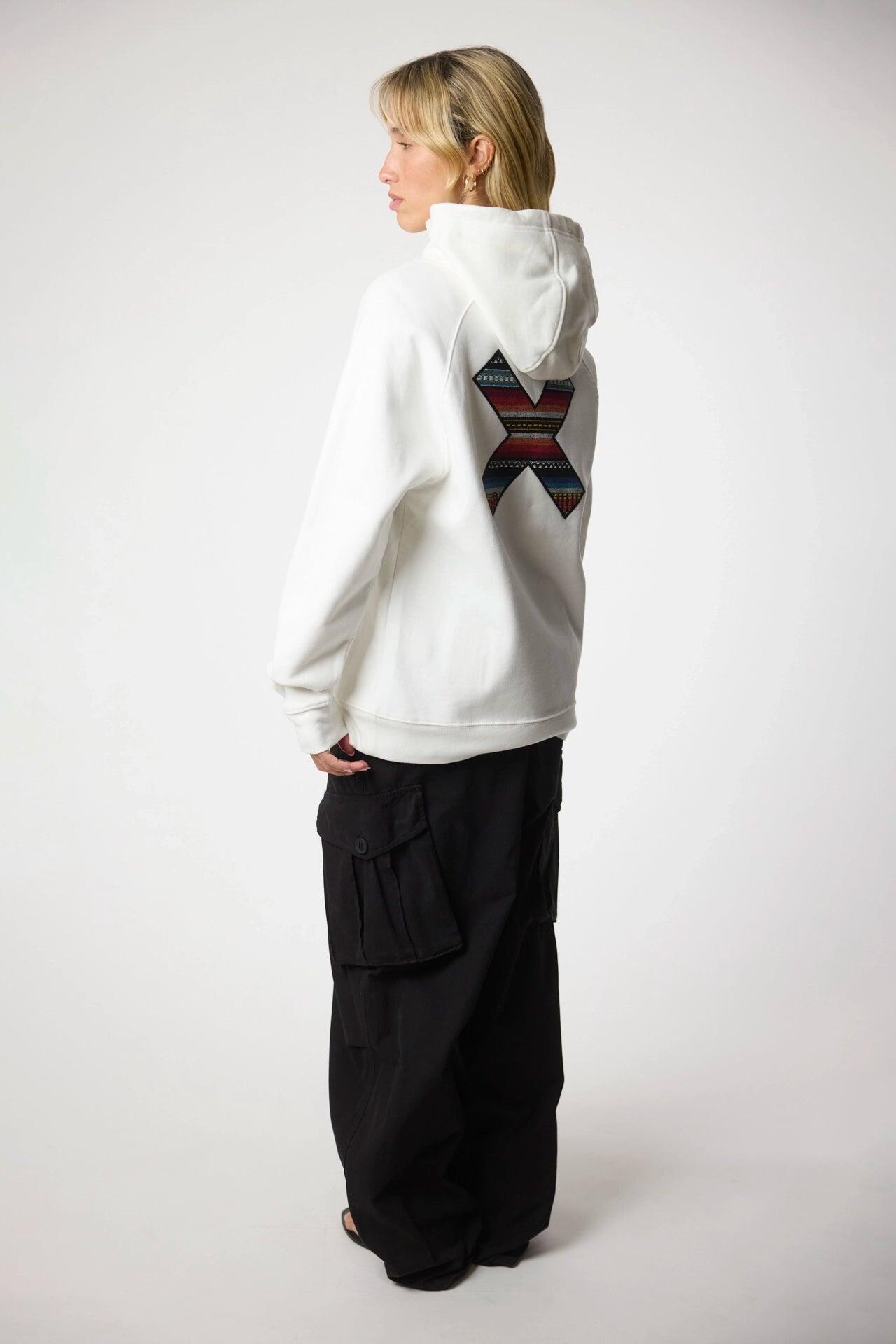 Sudadera con Capucha Blue Banana Blanco Roto de Algodón 100% Orgánico 5/7