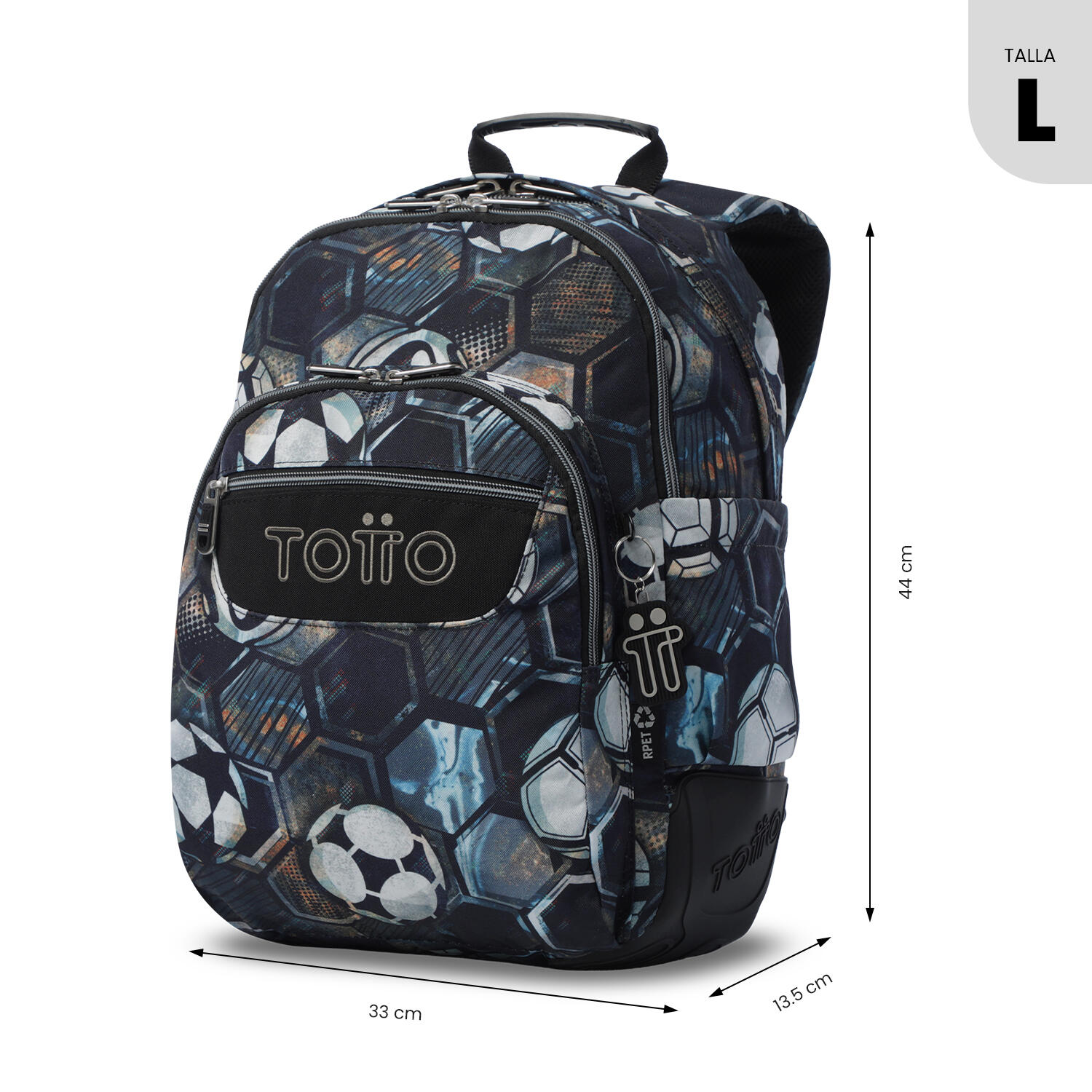 Totto Mochila escolar Rayol Verat Soccer Poliéster 33 x 44 x 13.5 cm 3/5