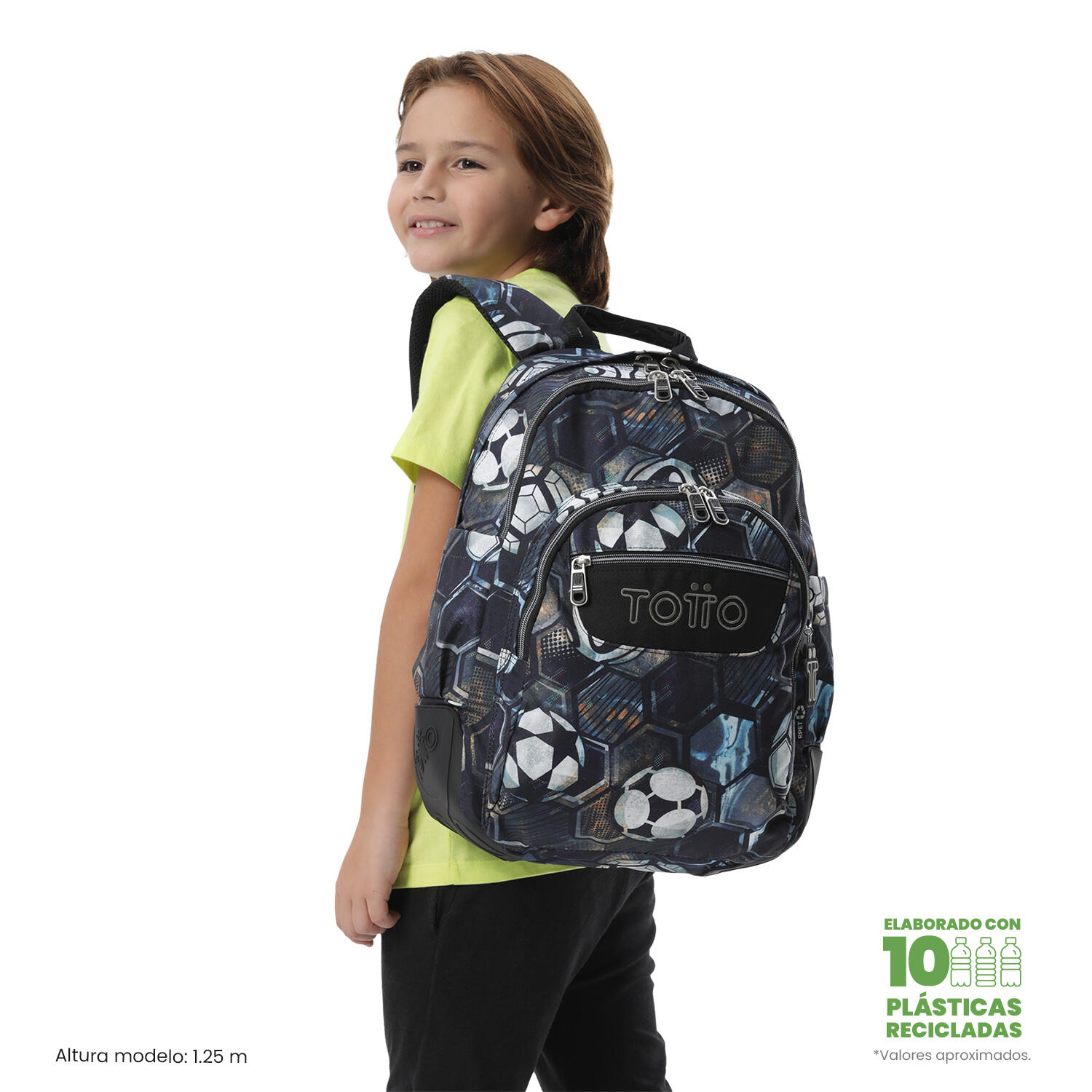 Totto Mochila escolar Rayol Verat Soccer Poliéster 33 x 44 x 13.5 cm 2/5